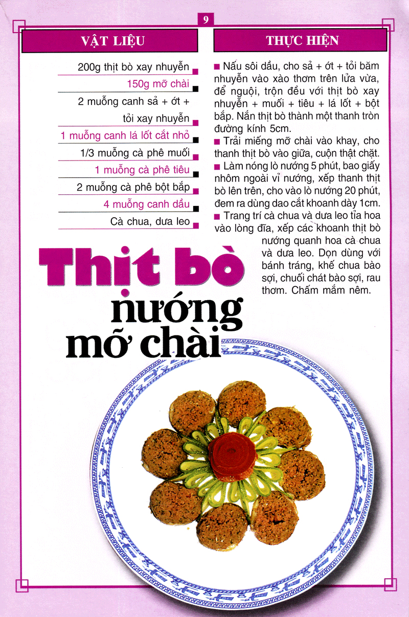 món bò - 60 món ăn được nhiều người ưa thích