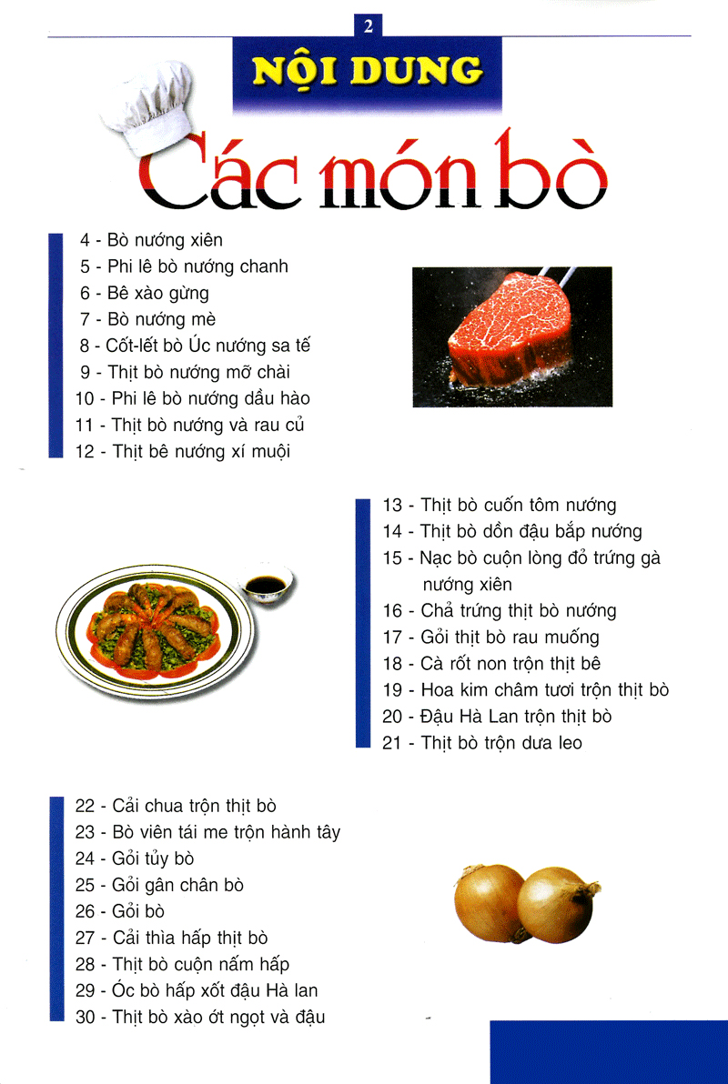 món bò - 60 món ăn được nhiều người ưa thích