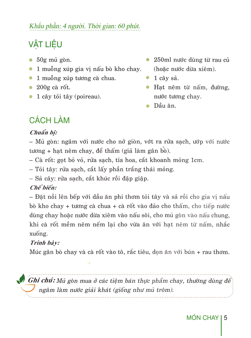 món chay ngon và lành