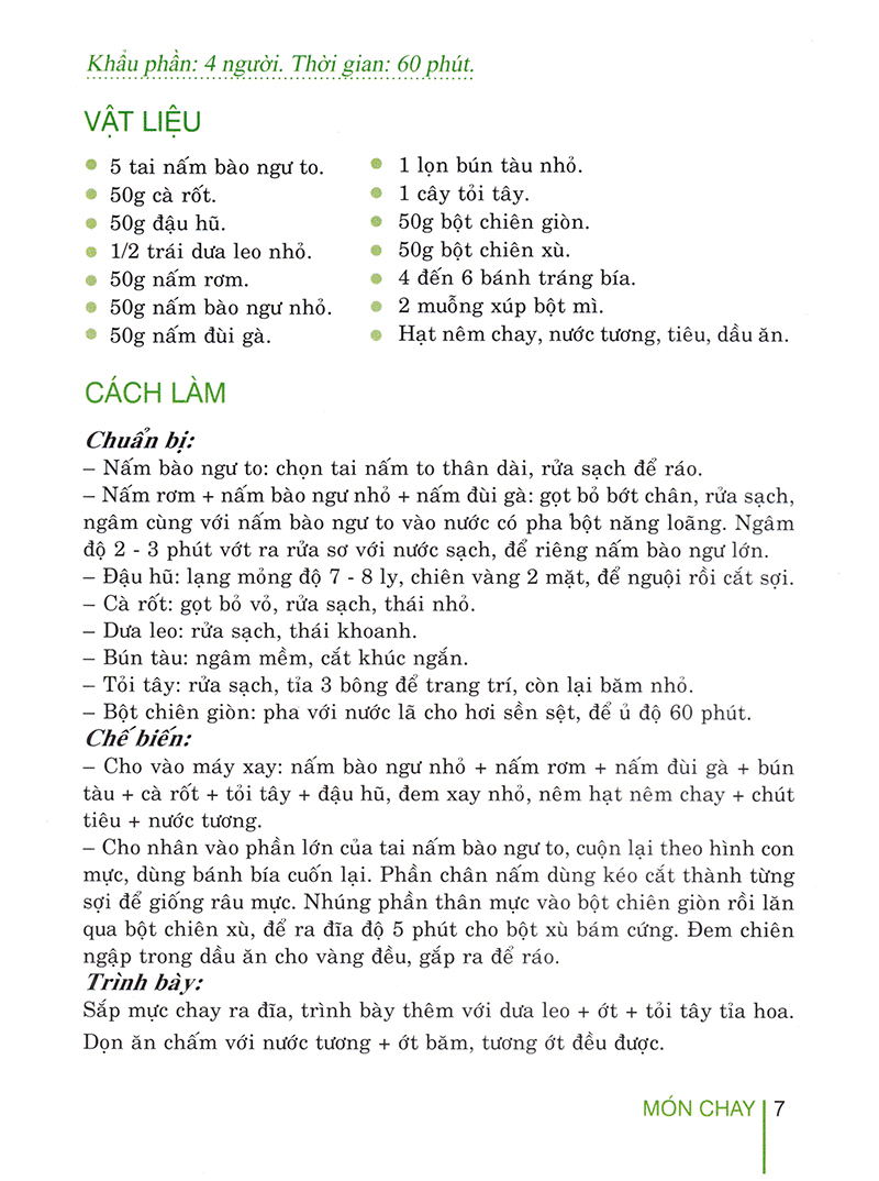 món chay ngon và lành