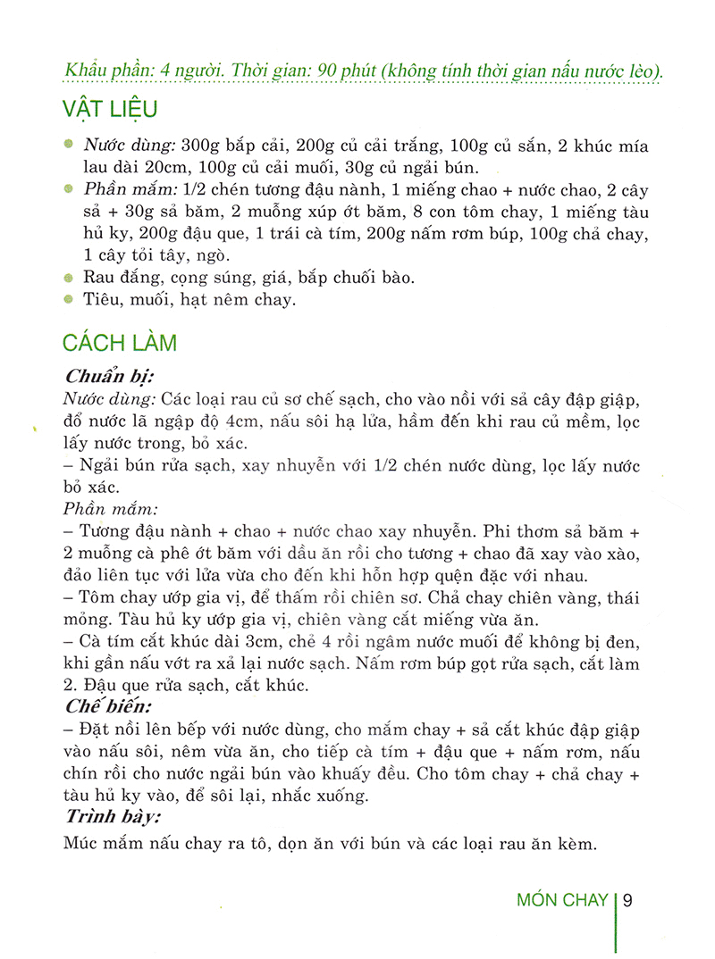 món chay ngon và lành