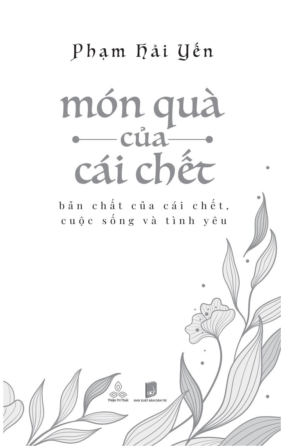 món quà của cái chết - bản chất của cái chết, cuộc sống và tình yêu
