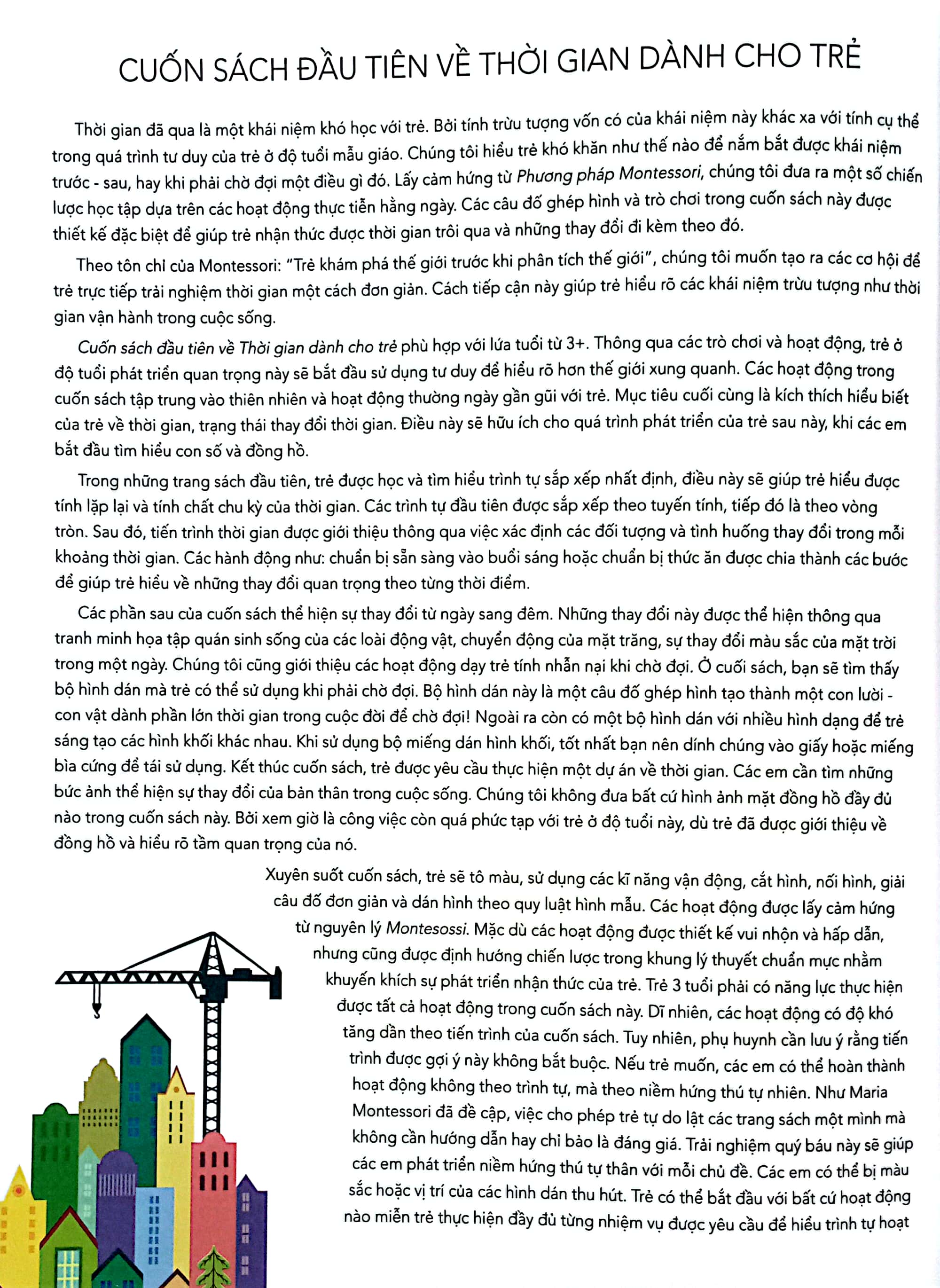 montessori - cuốn sách đầu tiên về thời gian dành cho trẻ