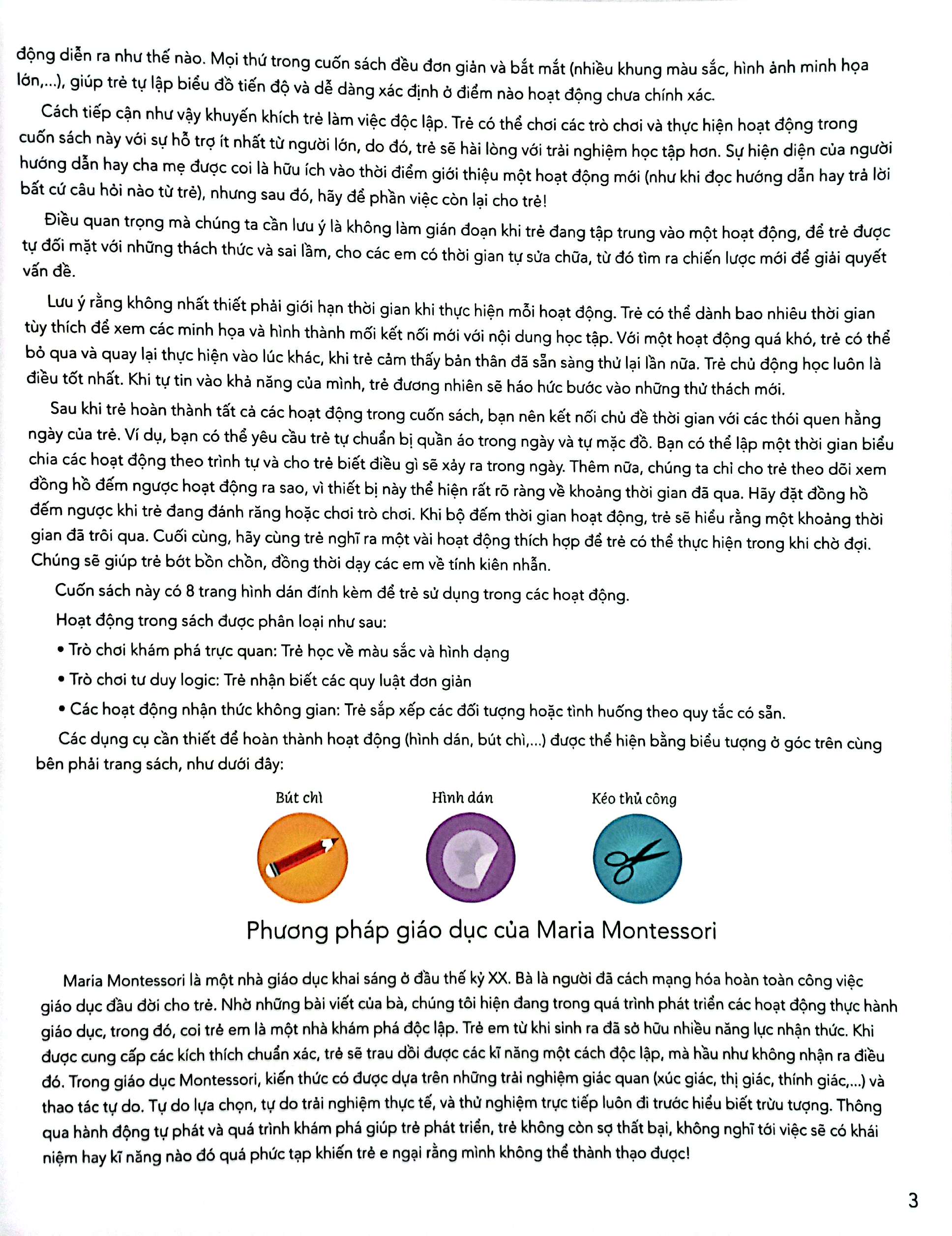 montessori - cuốn sách đầu tiên về thời gian dành cho trẻ