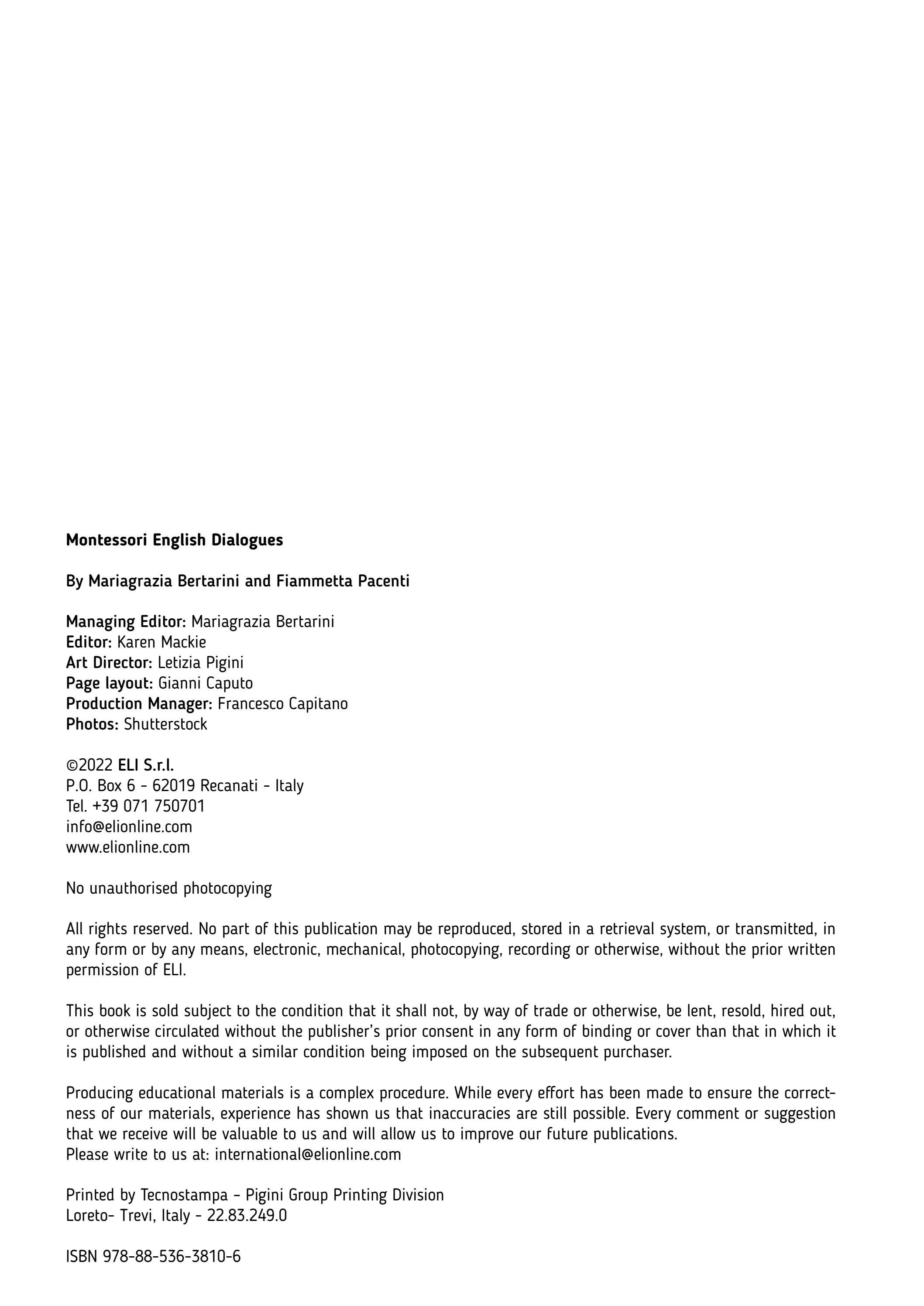 montessori english dialogues