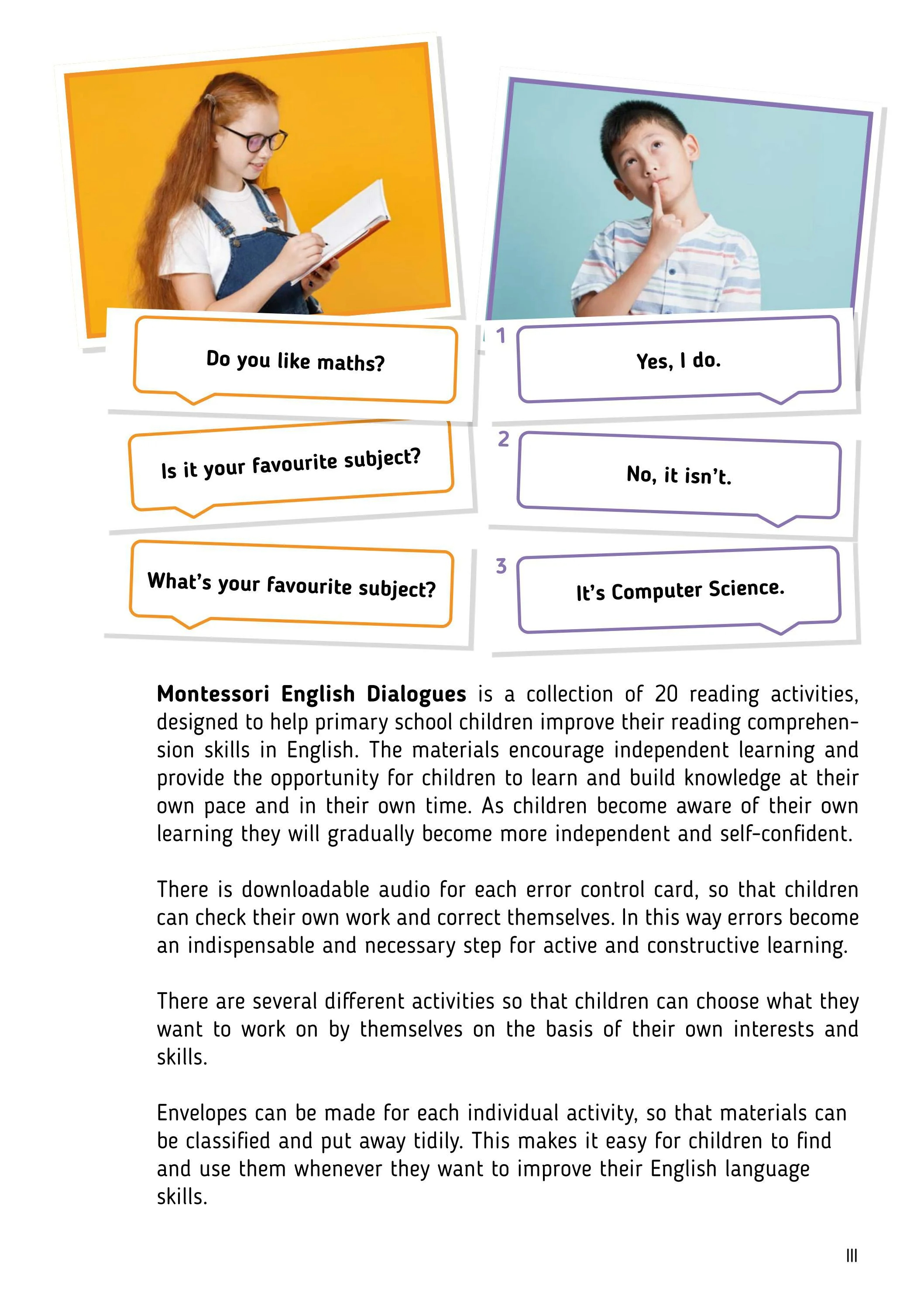 montessori english dialogues