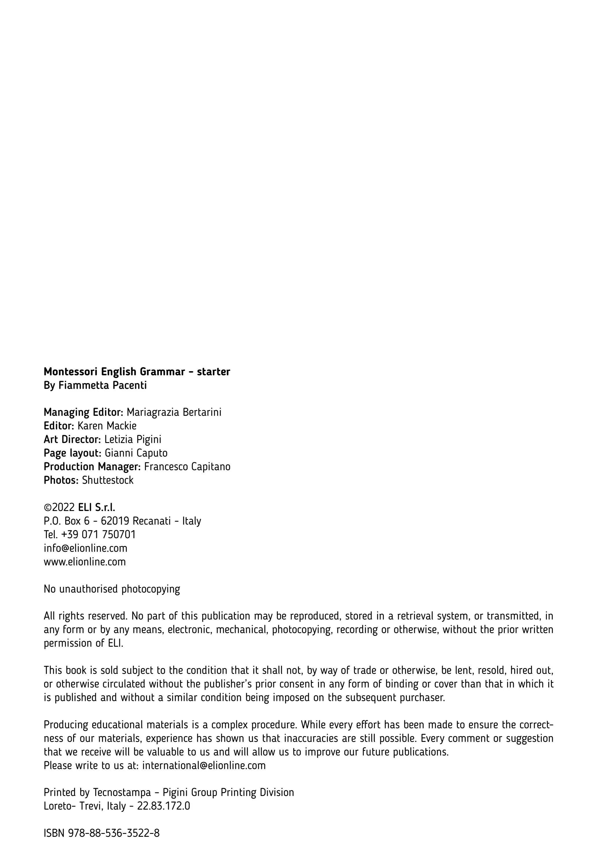 montessori english grammar