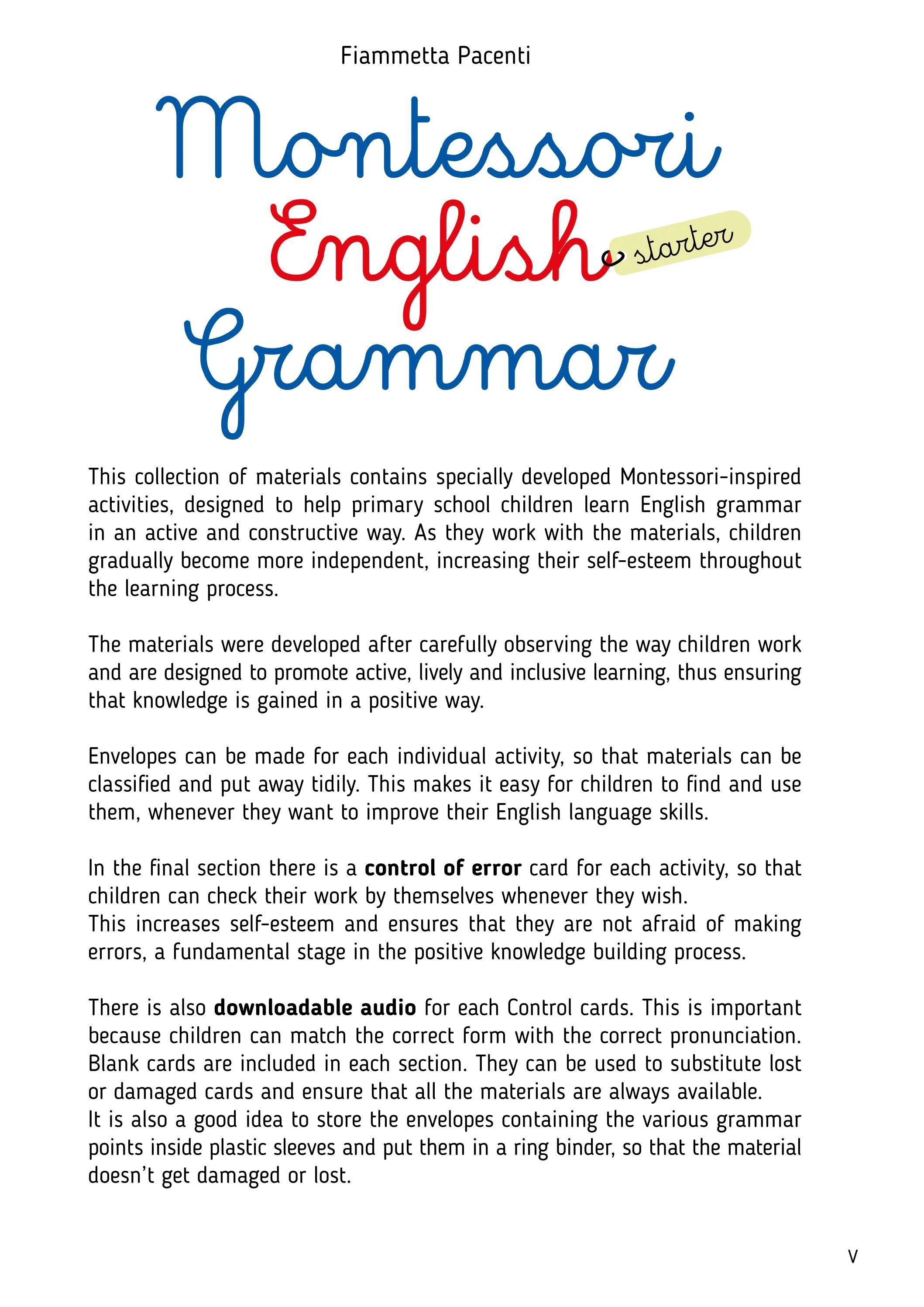 montessori english grammar