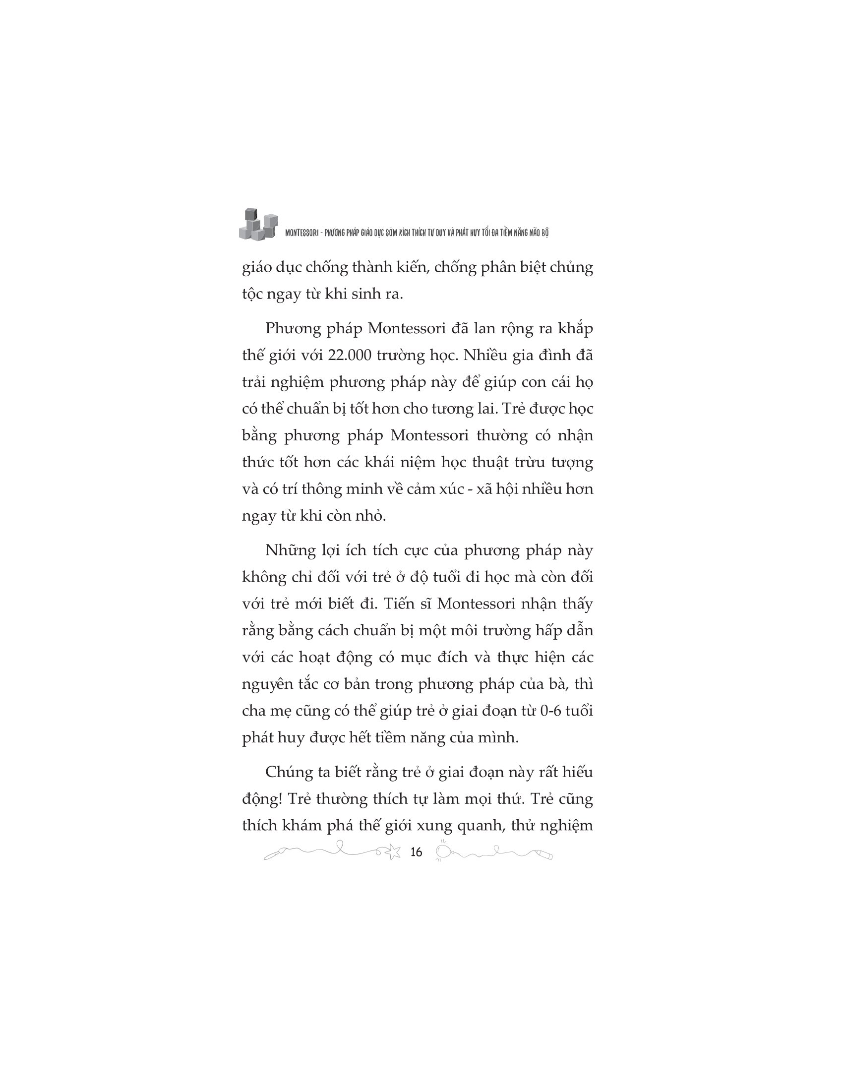 Montessori - Phương Pháp Giáo Dục Kích Thích Sớm Phát Huy Tiềm Năng Của Não Bộ