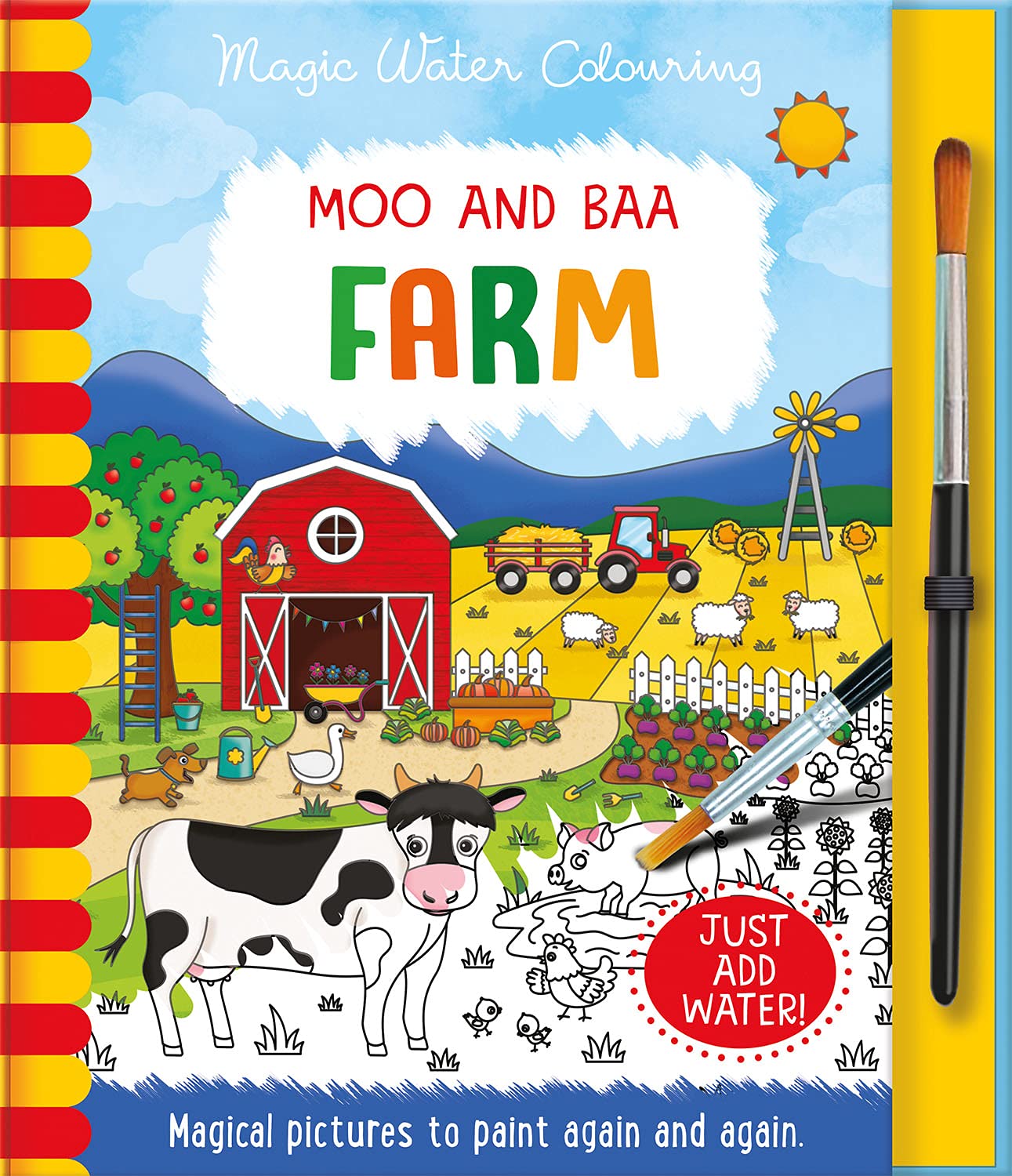 moo and baa - farm (magic water colouring)