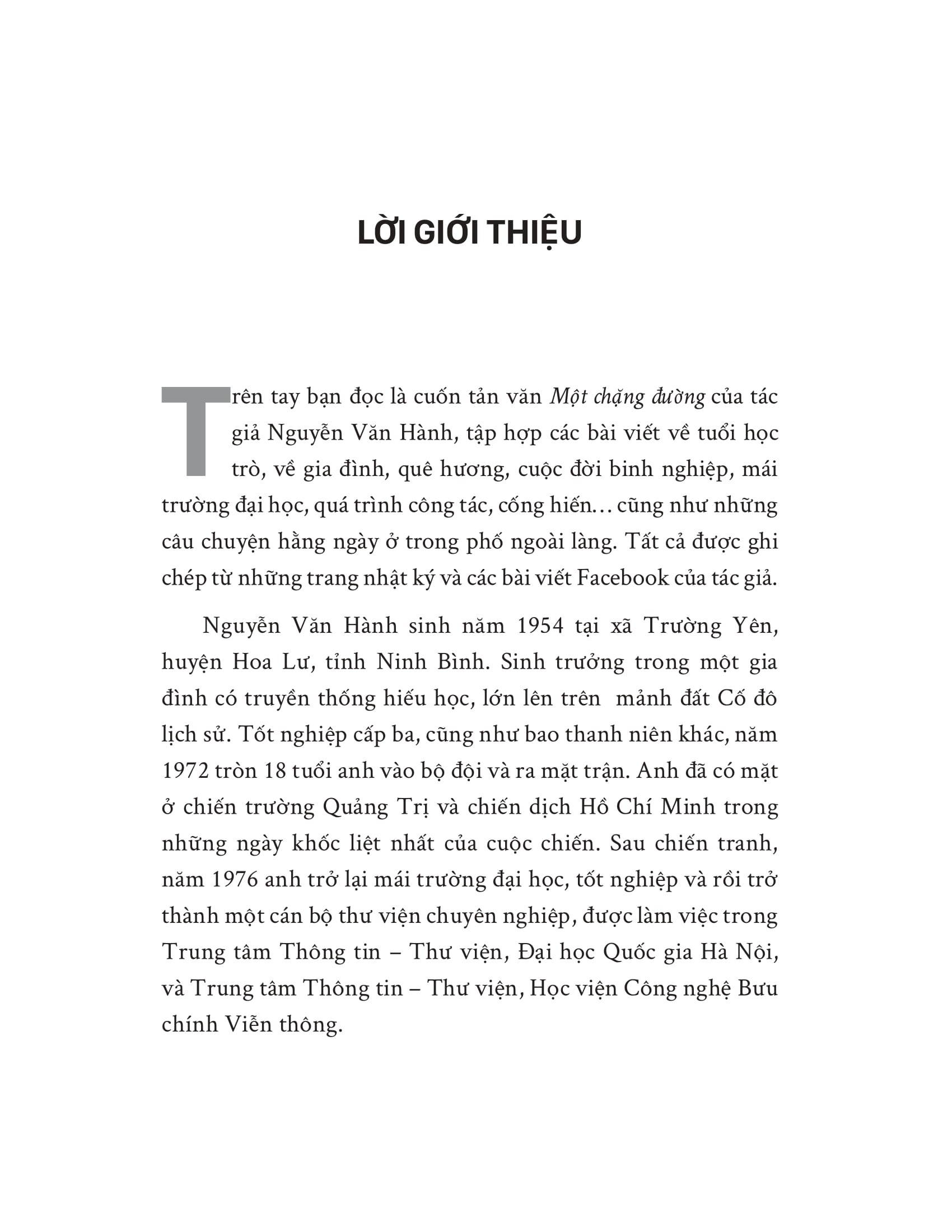 Mot Chang Duong (Nho Va Ghi Chep)