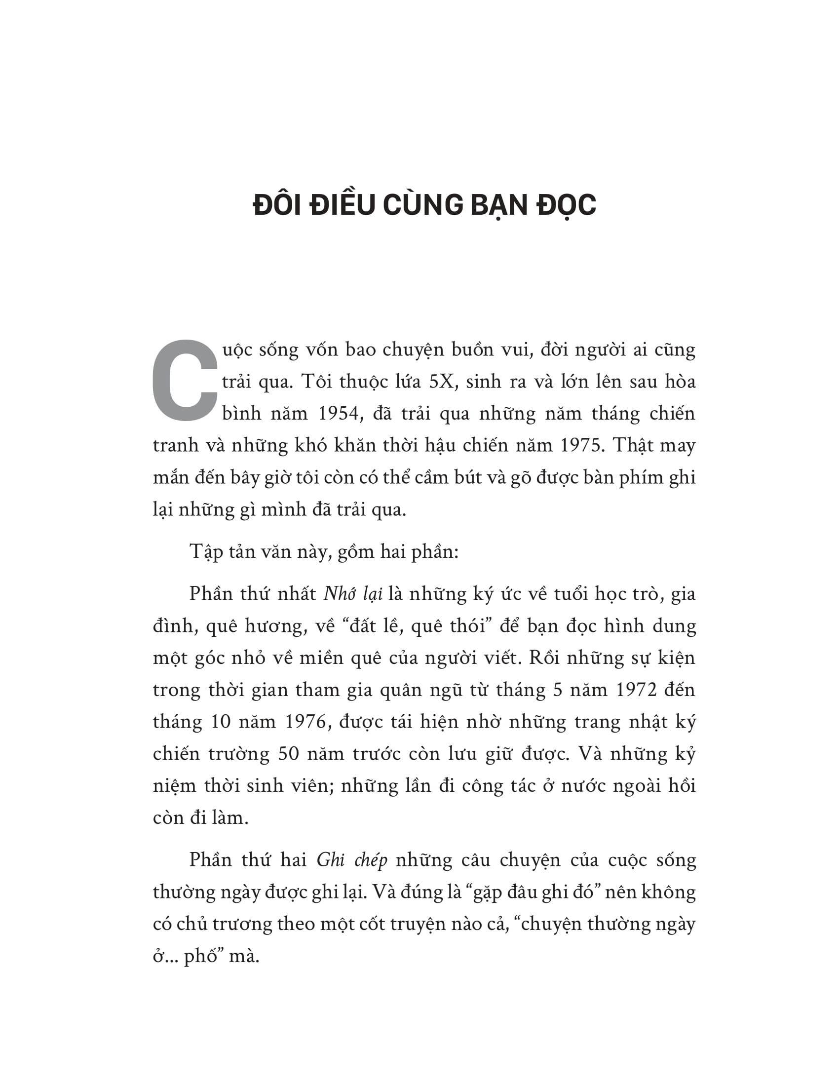 Mot Chang Duong (Nho Va Ghi Chep)