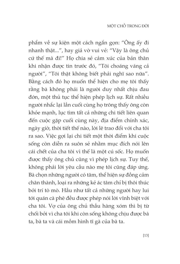 một chỗ trong đời