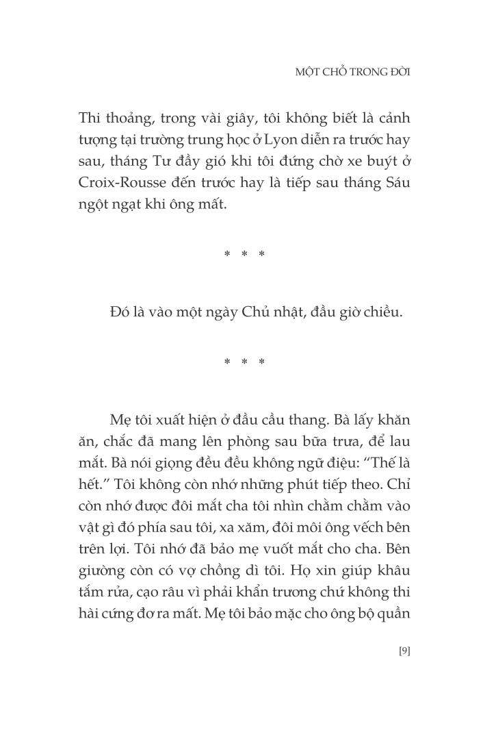một chỗ trong đời