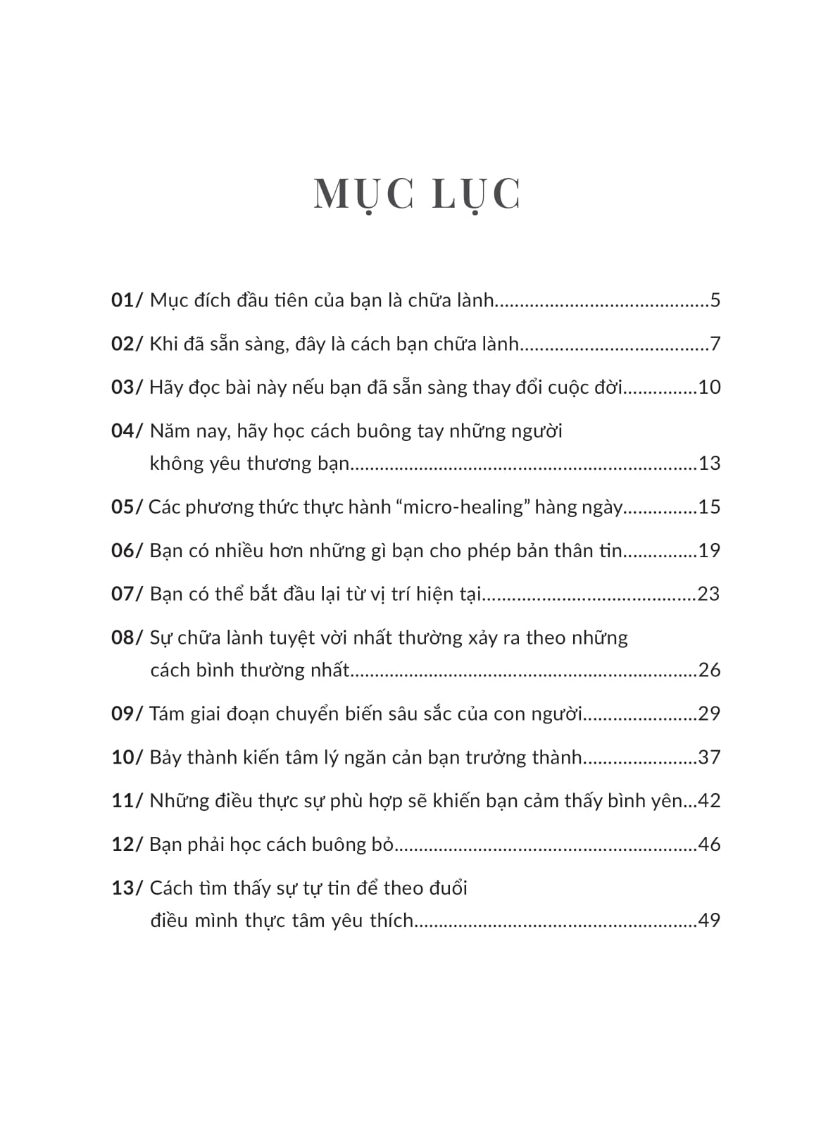 một cuốn sách chữa lành