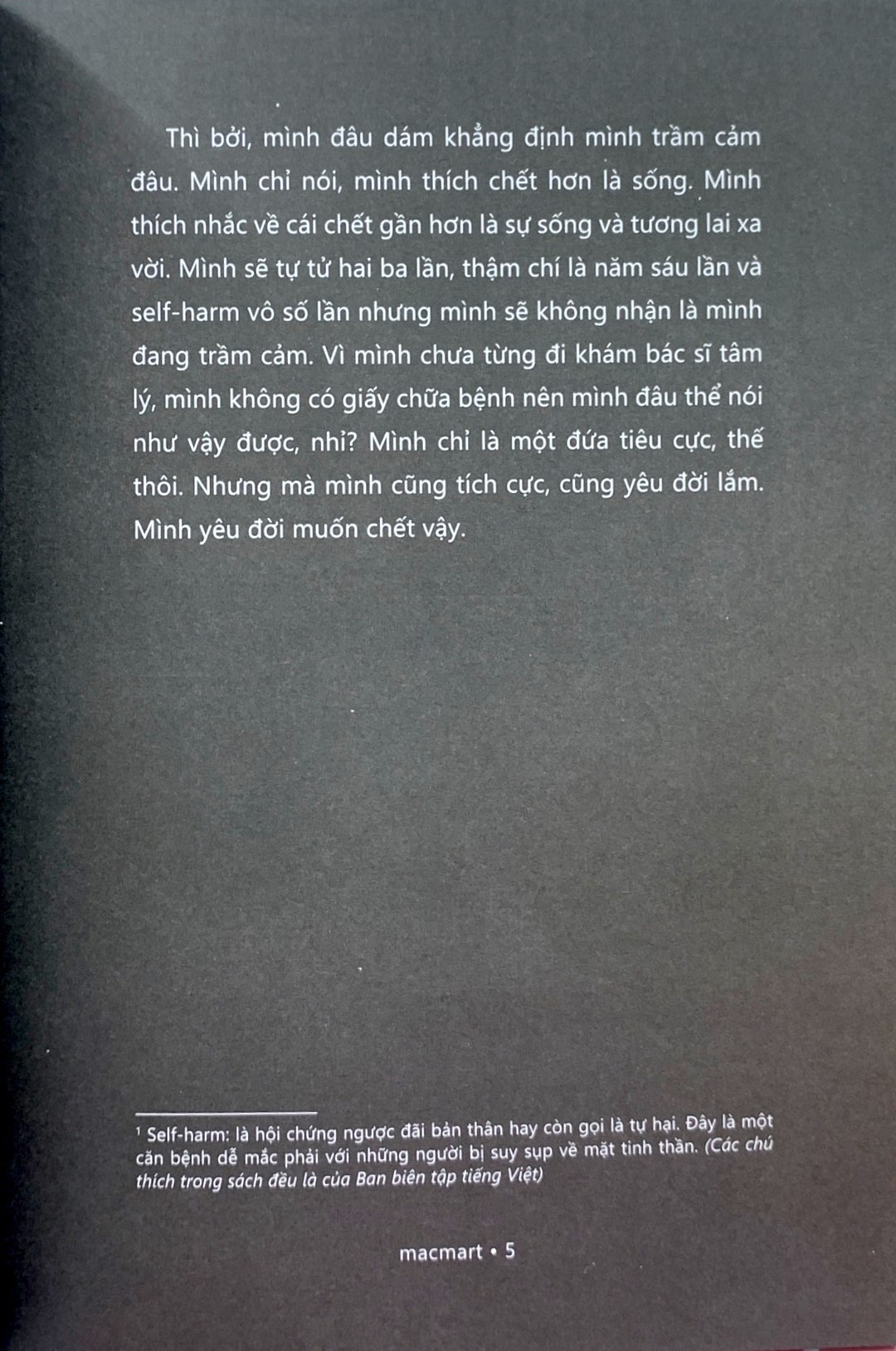 một cuốn sách trầm cảm