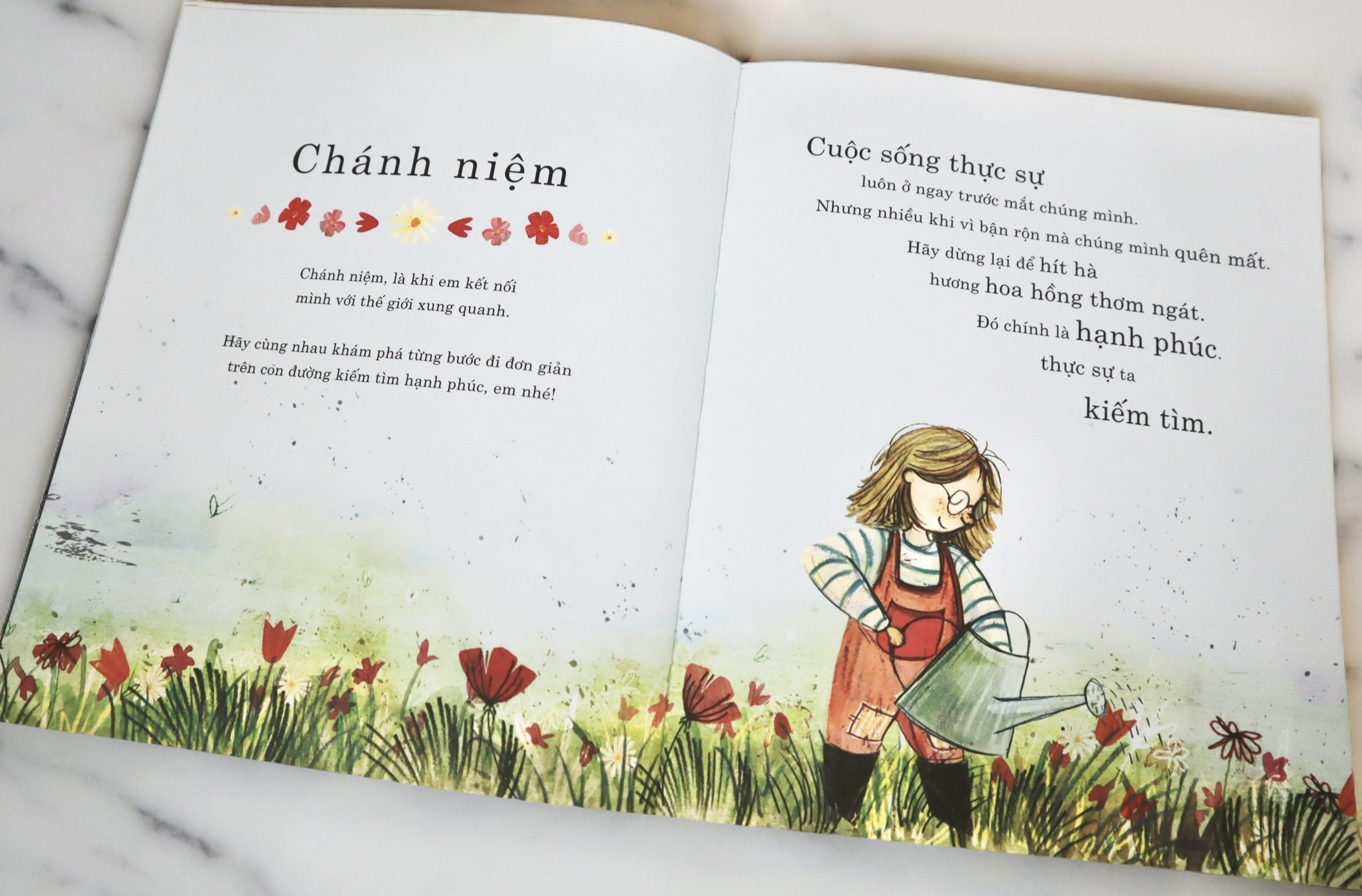 một cuốn sách về chánh niệm dành cho trẻ em - hạnh phúc bây giờ và ở đây