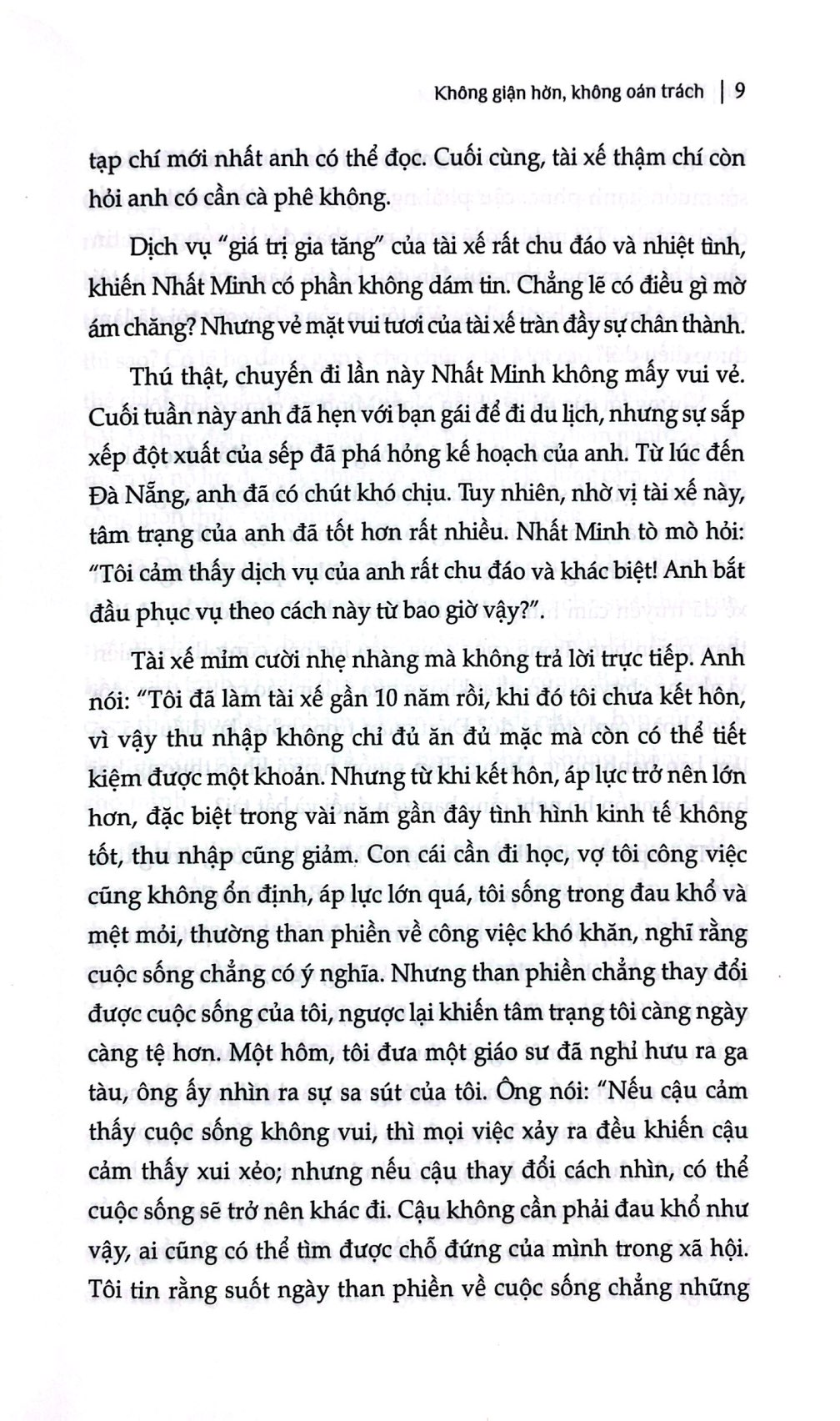 một đời an lạc - không giận hờn, không oán trách