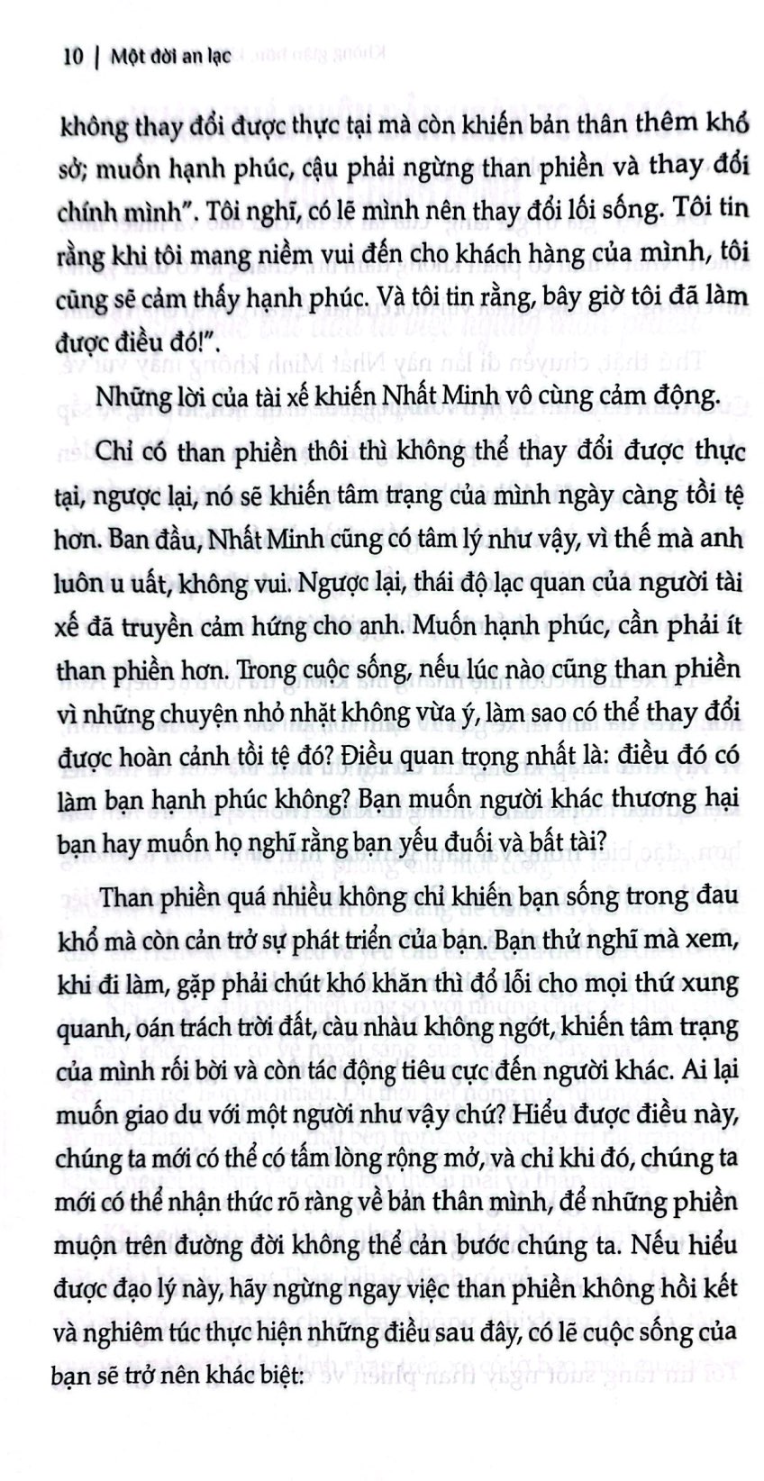 một đời an lạc - không giận hờn, không oán trách