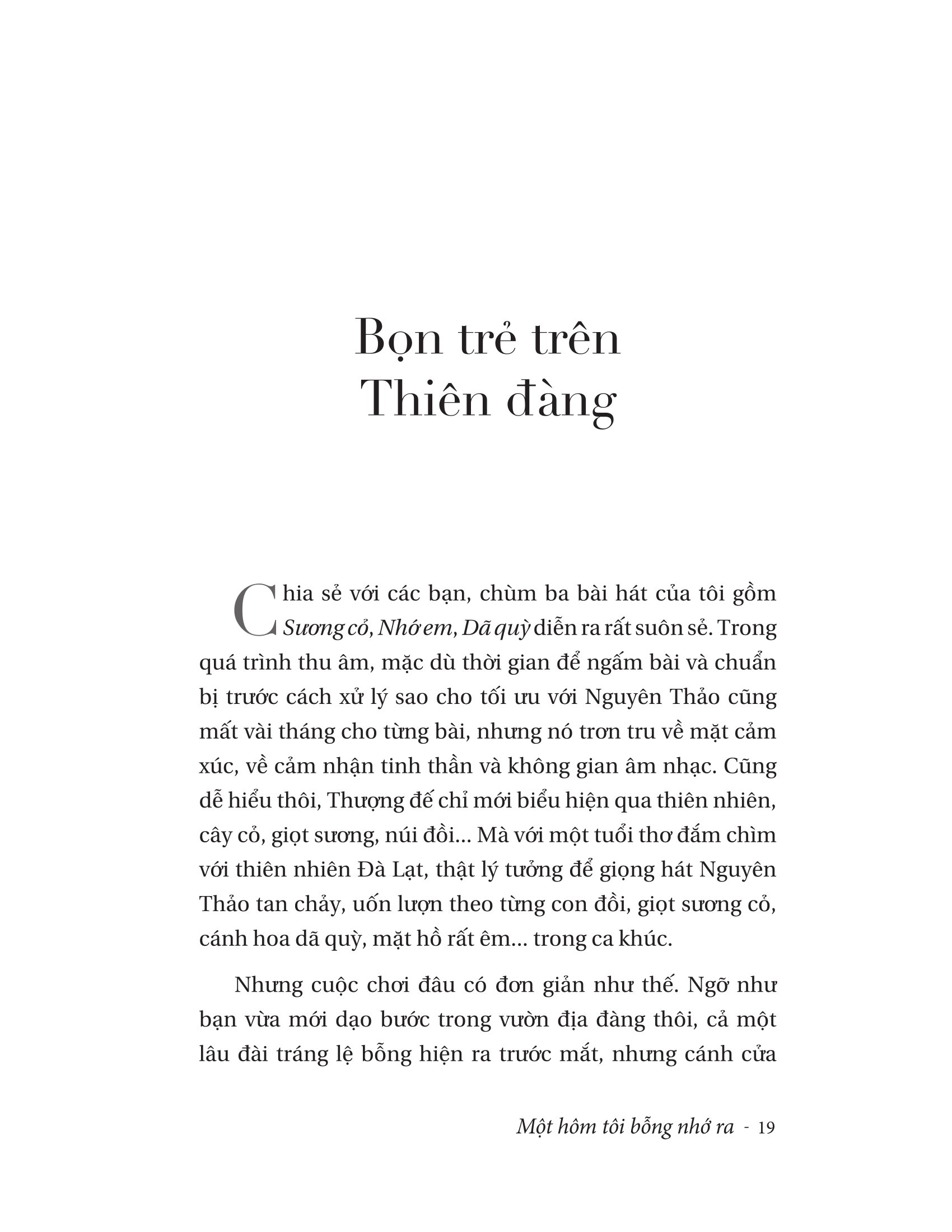 Một Hôm Tôi Bỗng Nhớ Ra