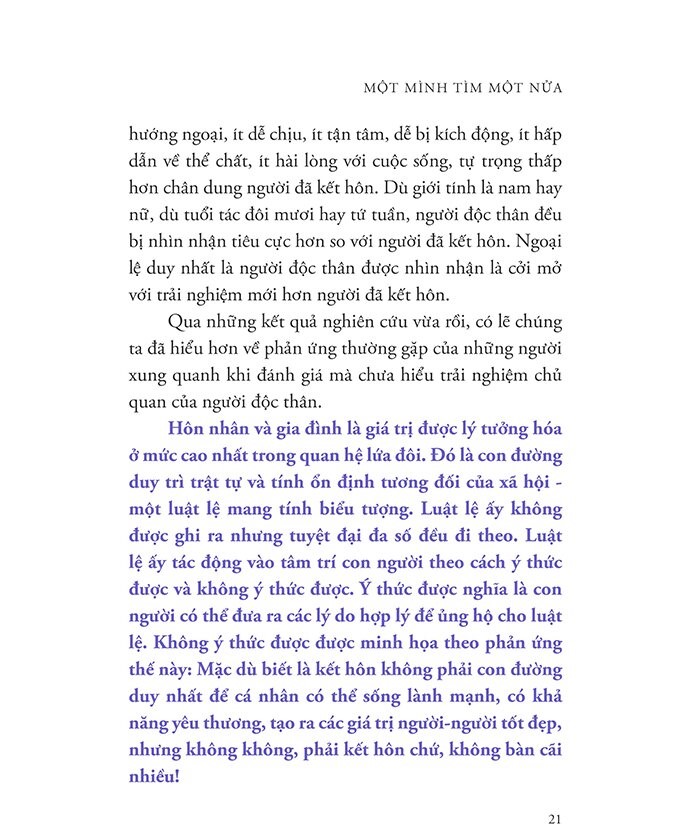 một mình tìm một nửa