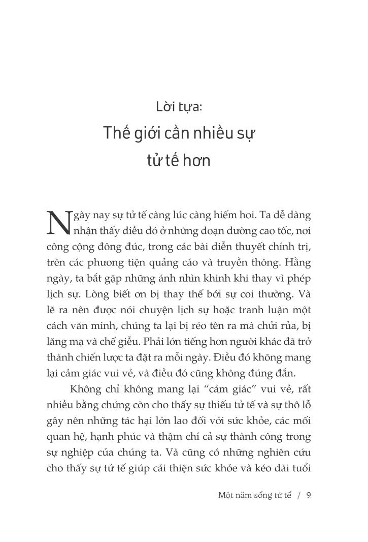 một năm sống tử tế