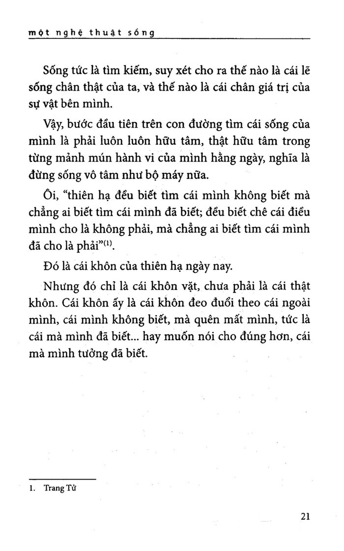 một nghệ thuật sống (tái bản 2022)