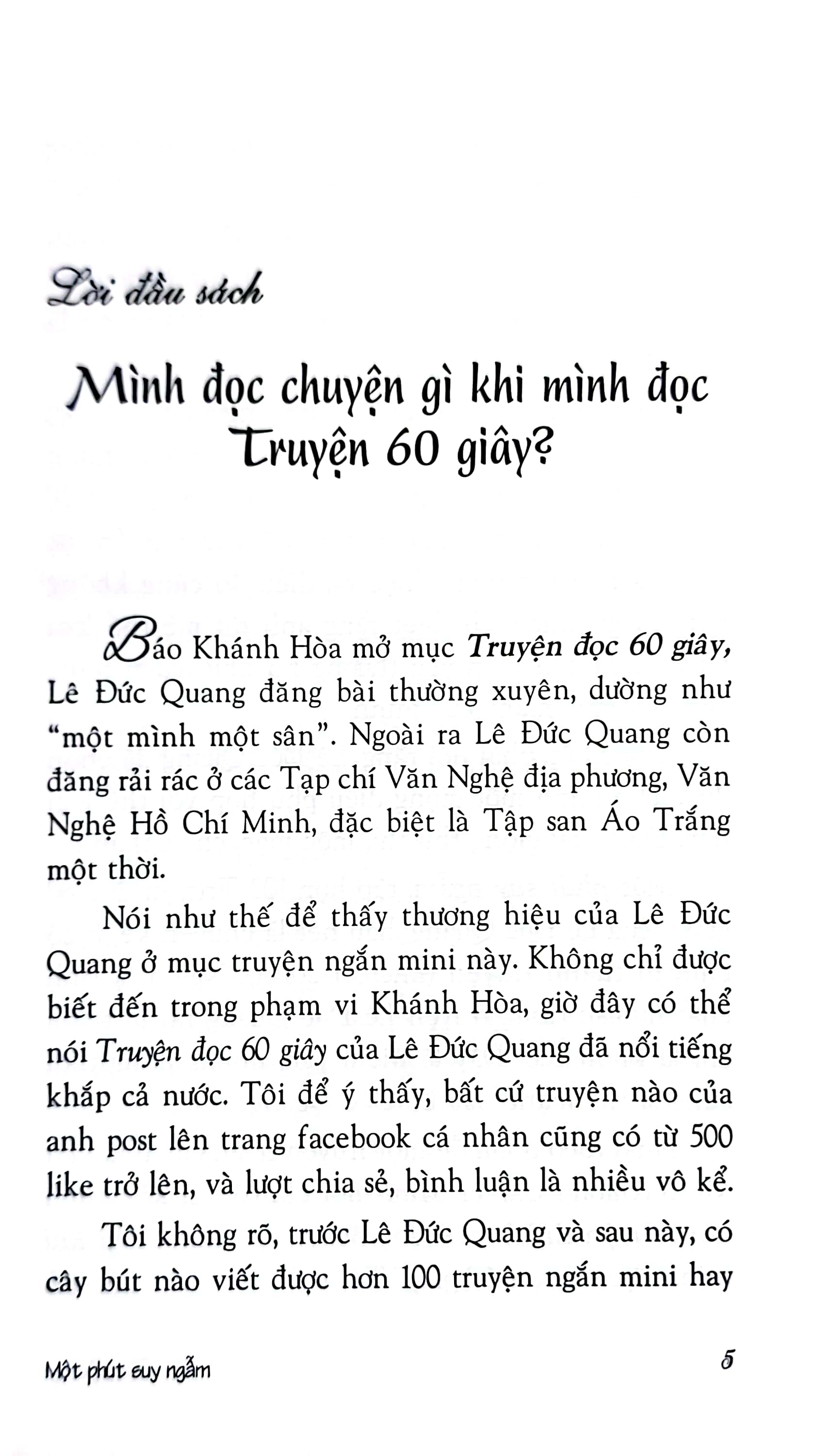 một phút suy ngẫm