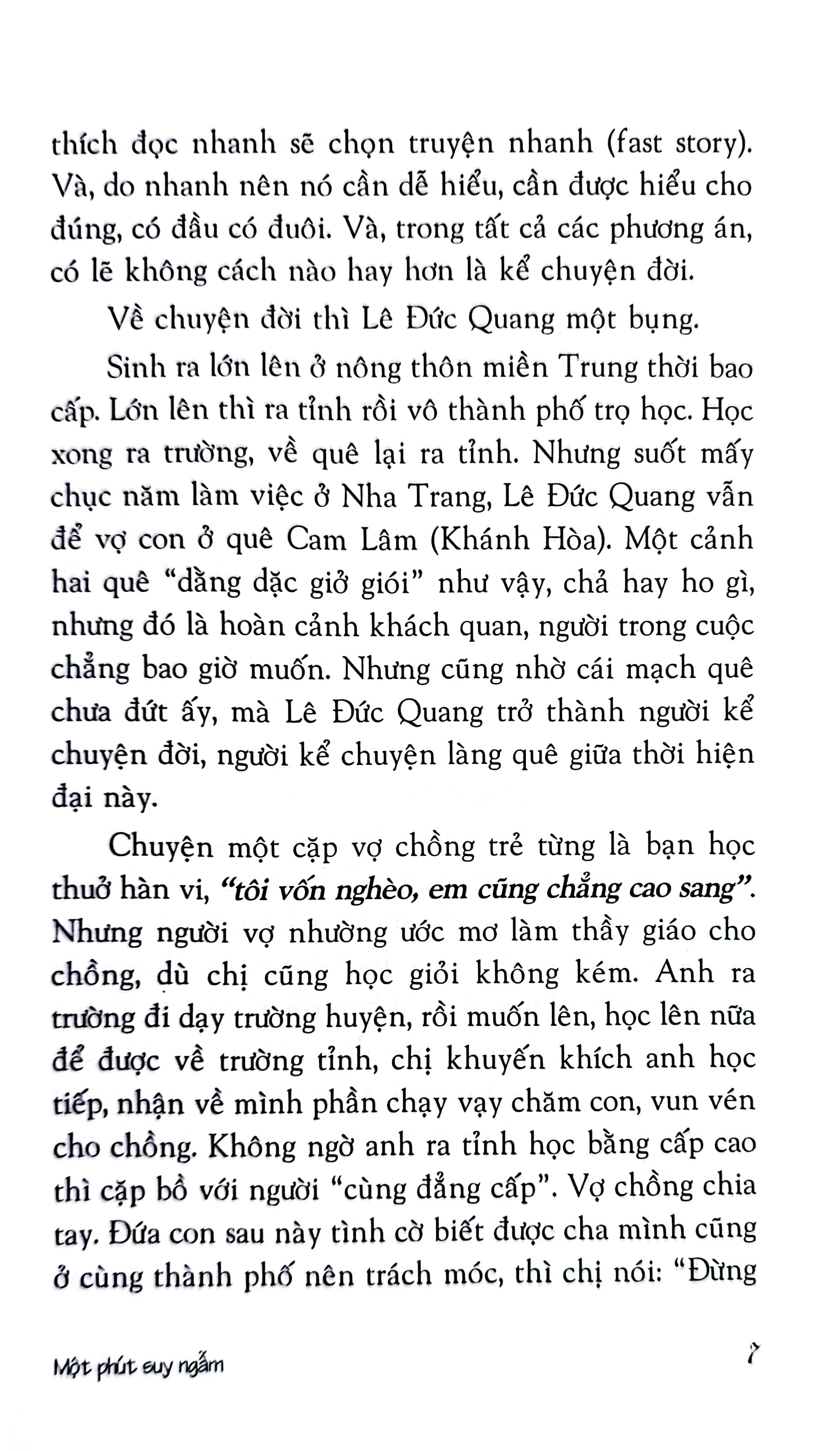một phút suy ngẫm