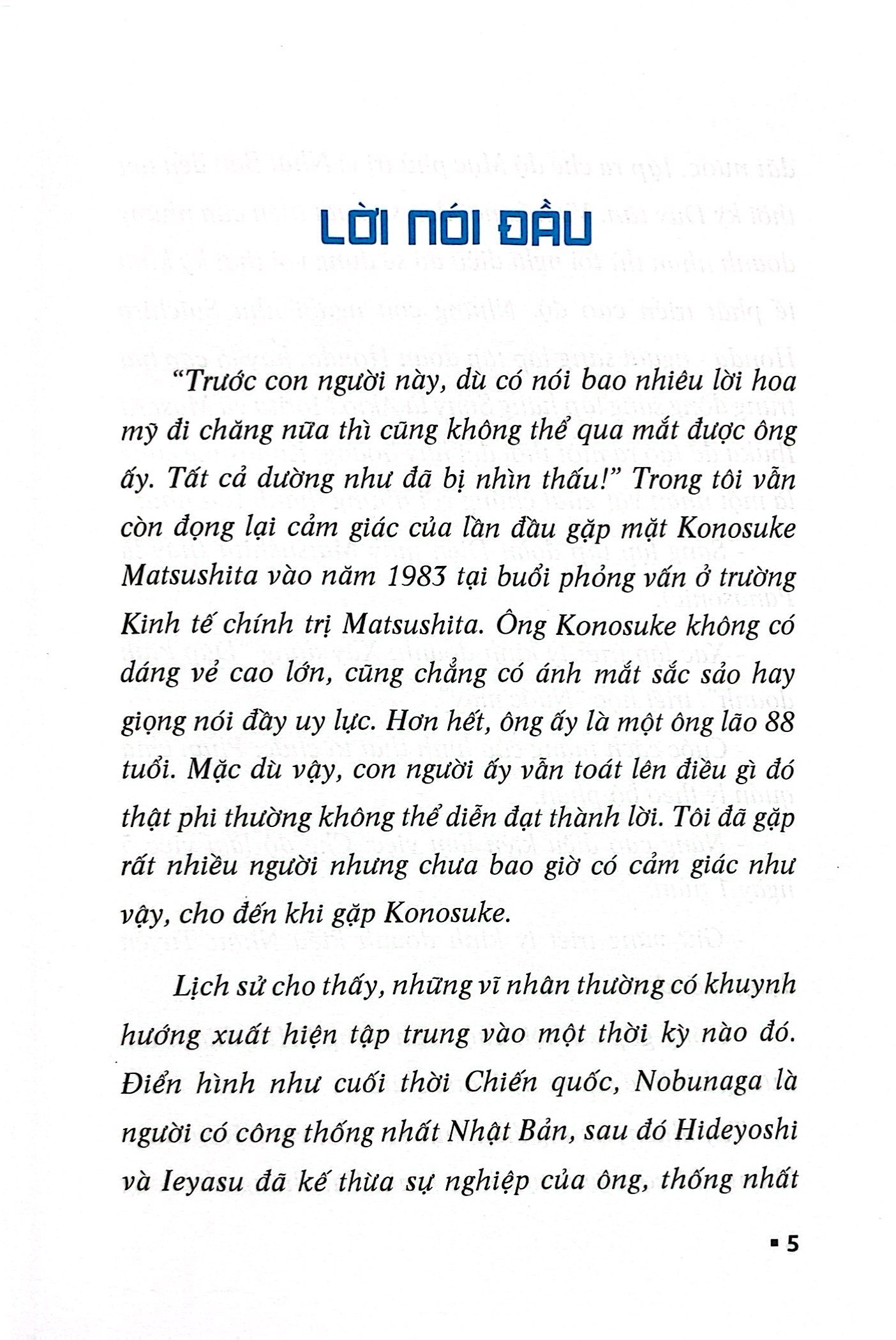 một phút với konosuke matsushita