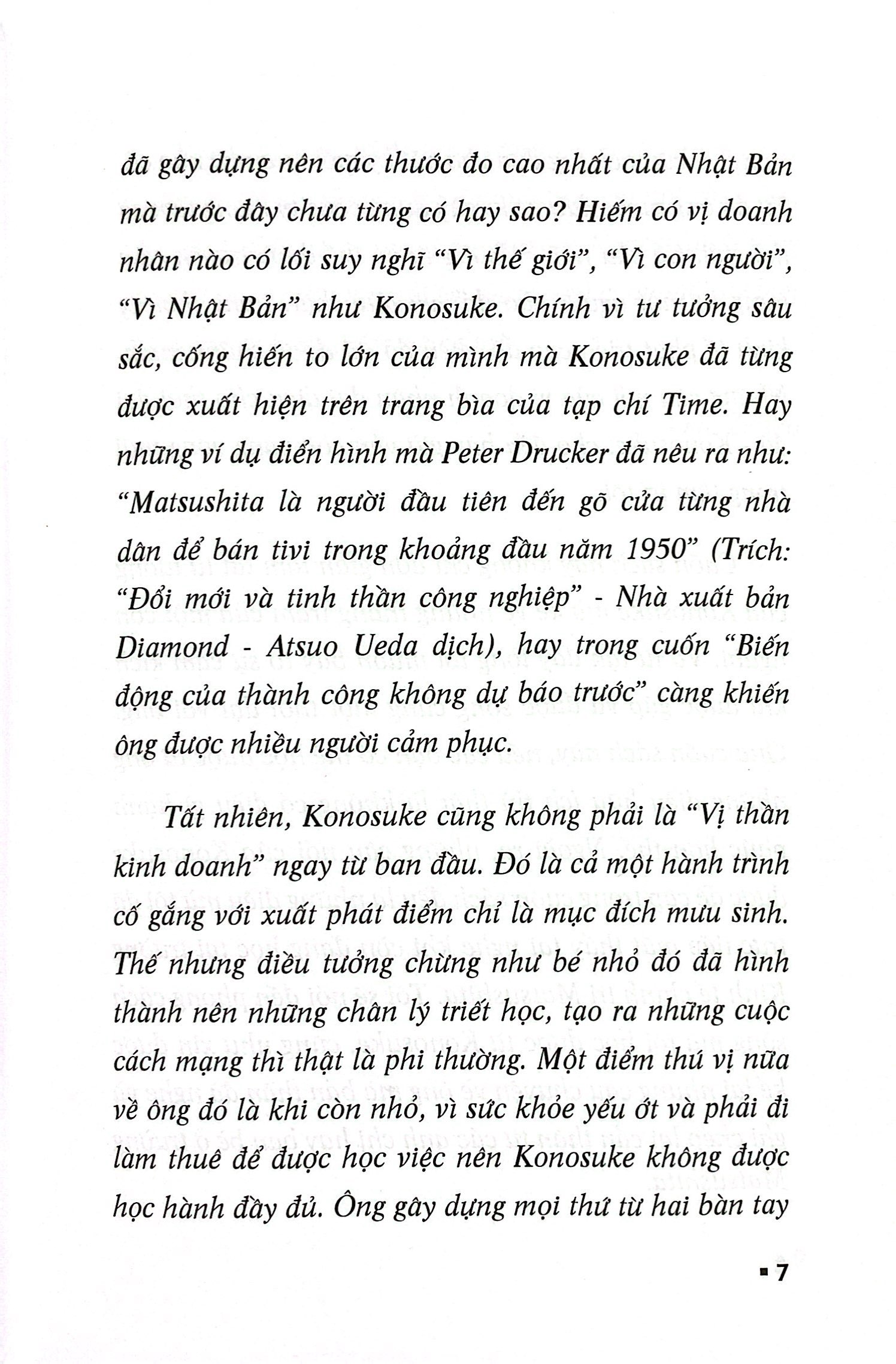 một phút với konosuke matsushita