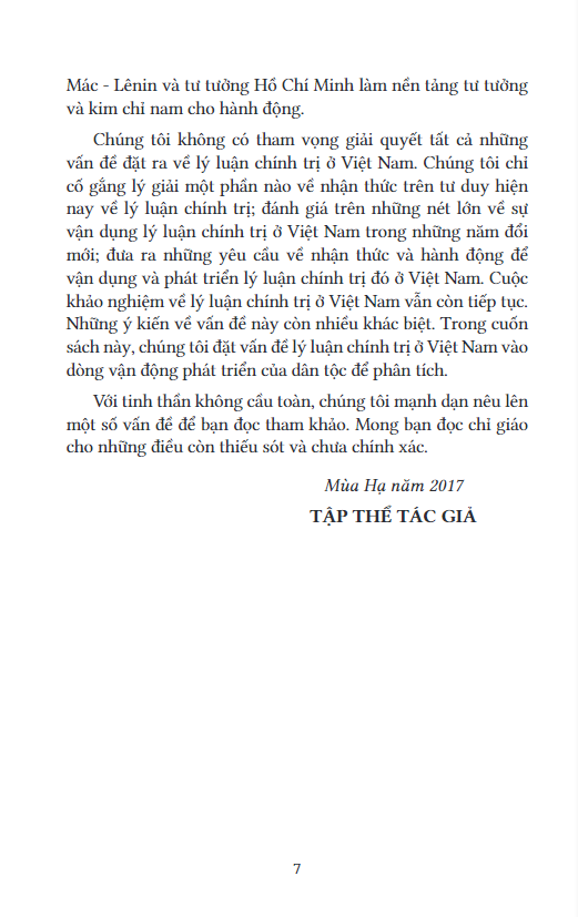 một số vần đề lý luận chính trị ở việt nam