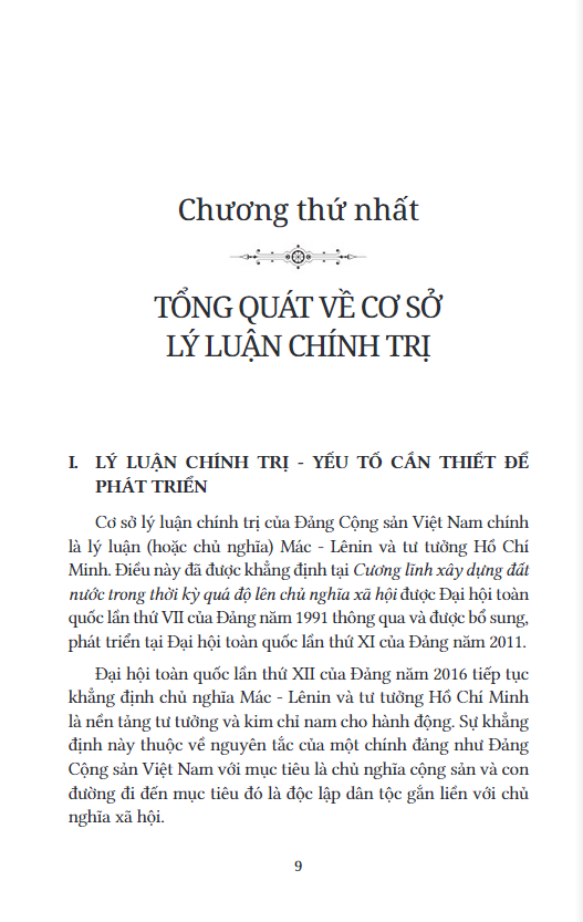 một số vần đề lý luận chính trị ở việt nam