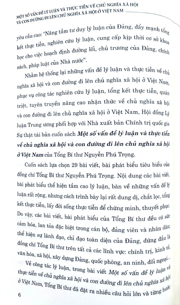 một số vấn đề lý luận và thực tiễn về chủ nghĩa xã hội và con đường đi lên chủ nghĩa xã hội ở việt nam