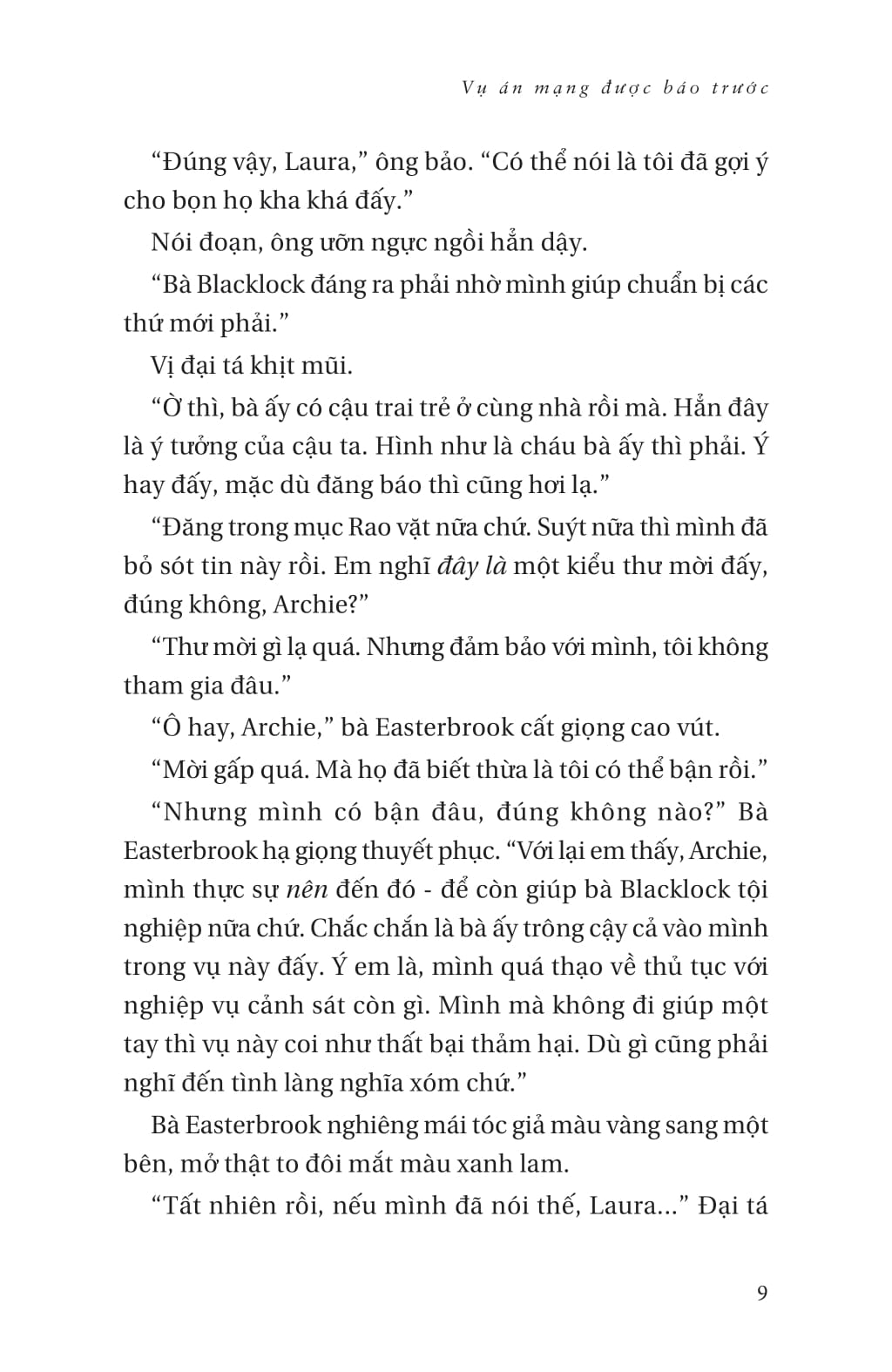 một vụ án của jane marple - vụ án mạng được báo trước