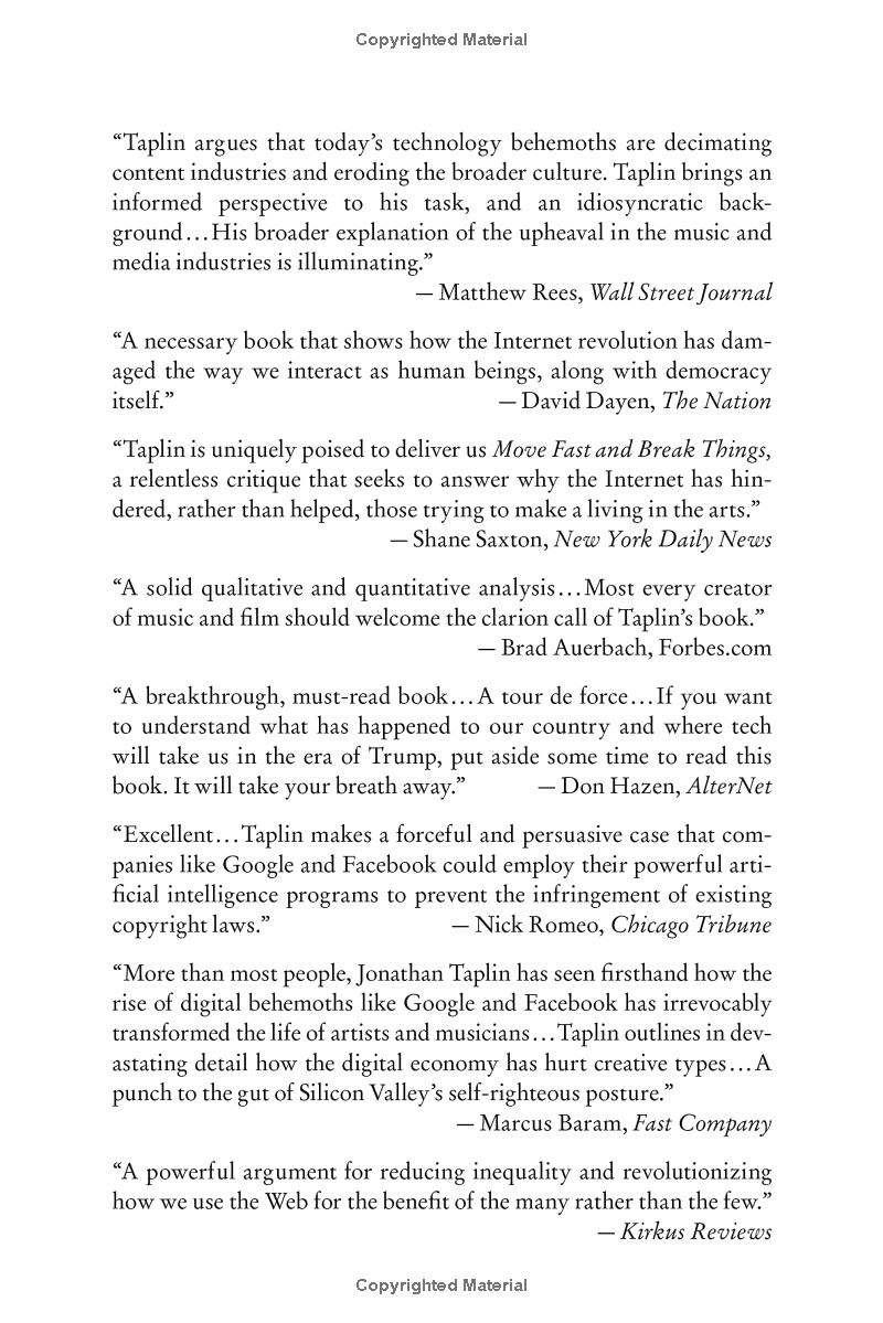 move fast and break things: how facebook, google, and amazon cornered culture and undermined democracy