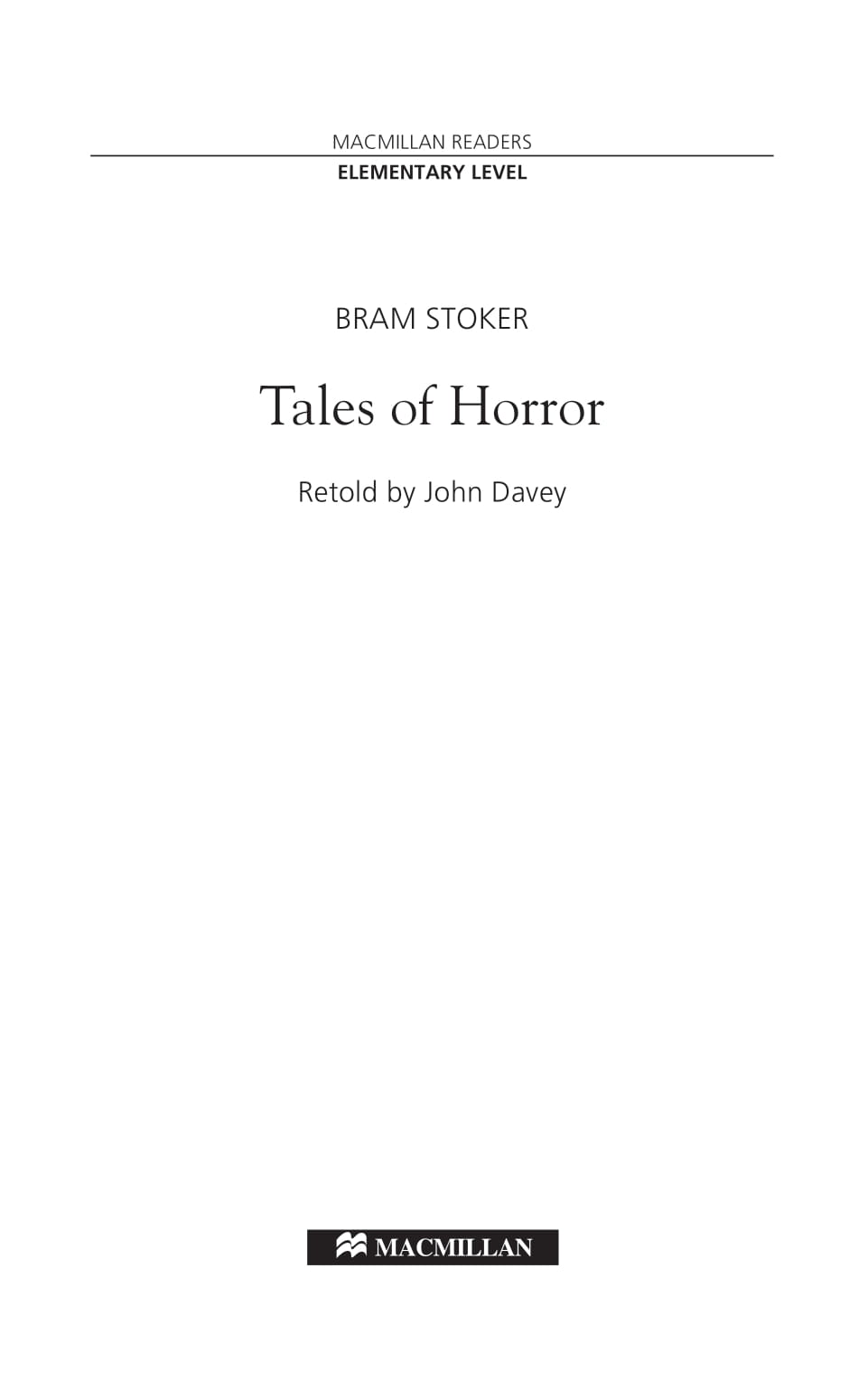 mr tales of horror elementary (no cd)