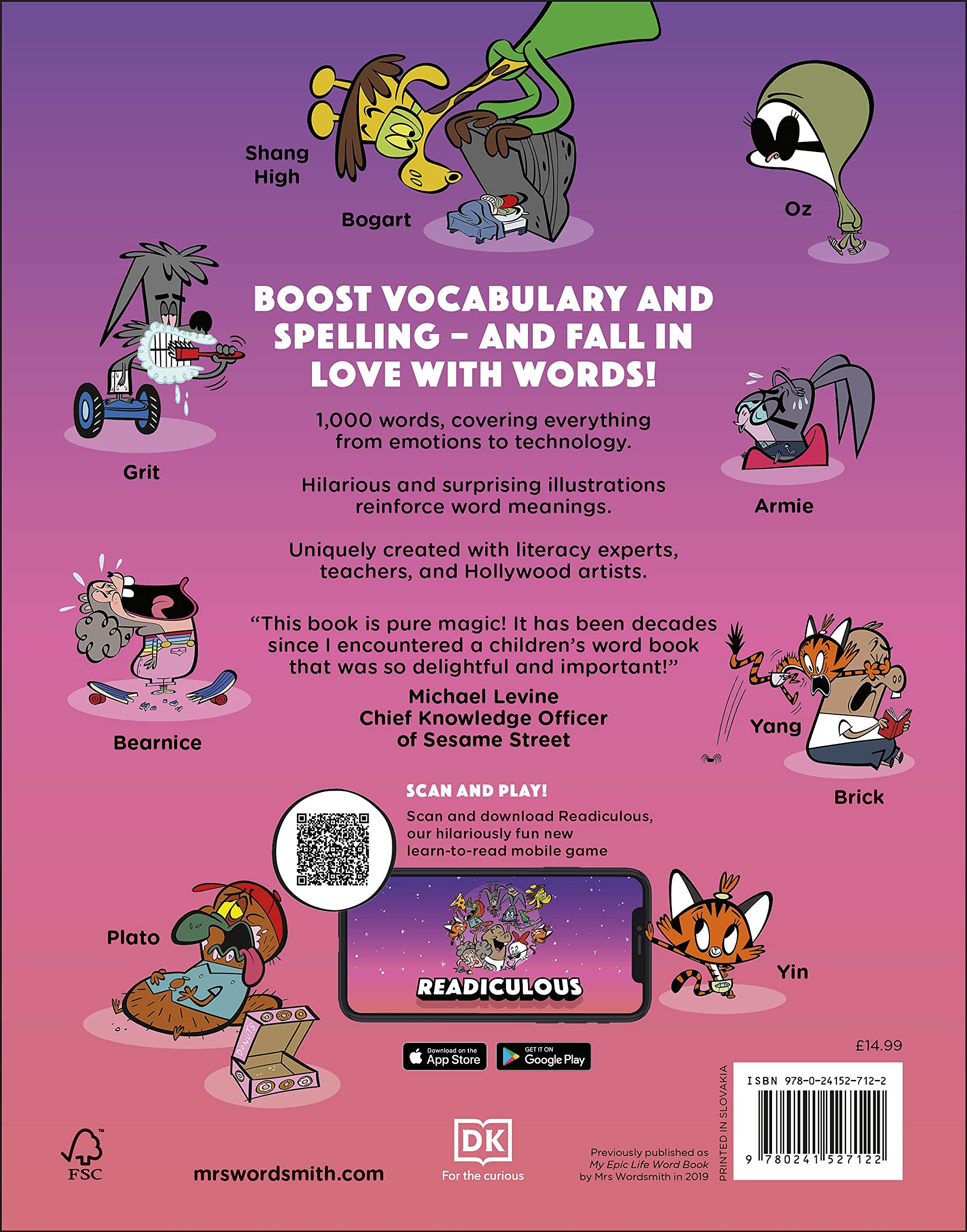 mrs wordsmith epic words vocabulary book, ages 4-8 (key stages 1-2) : 1,000 words to improve your reading and comprehension