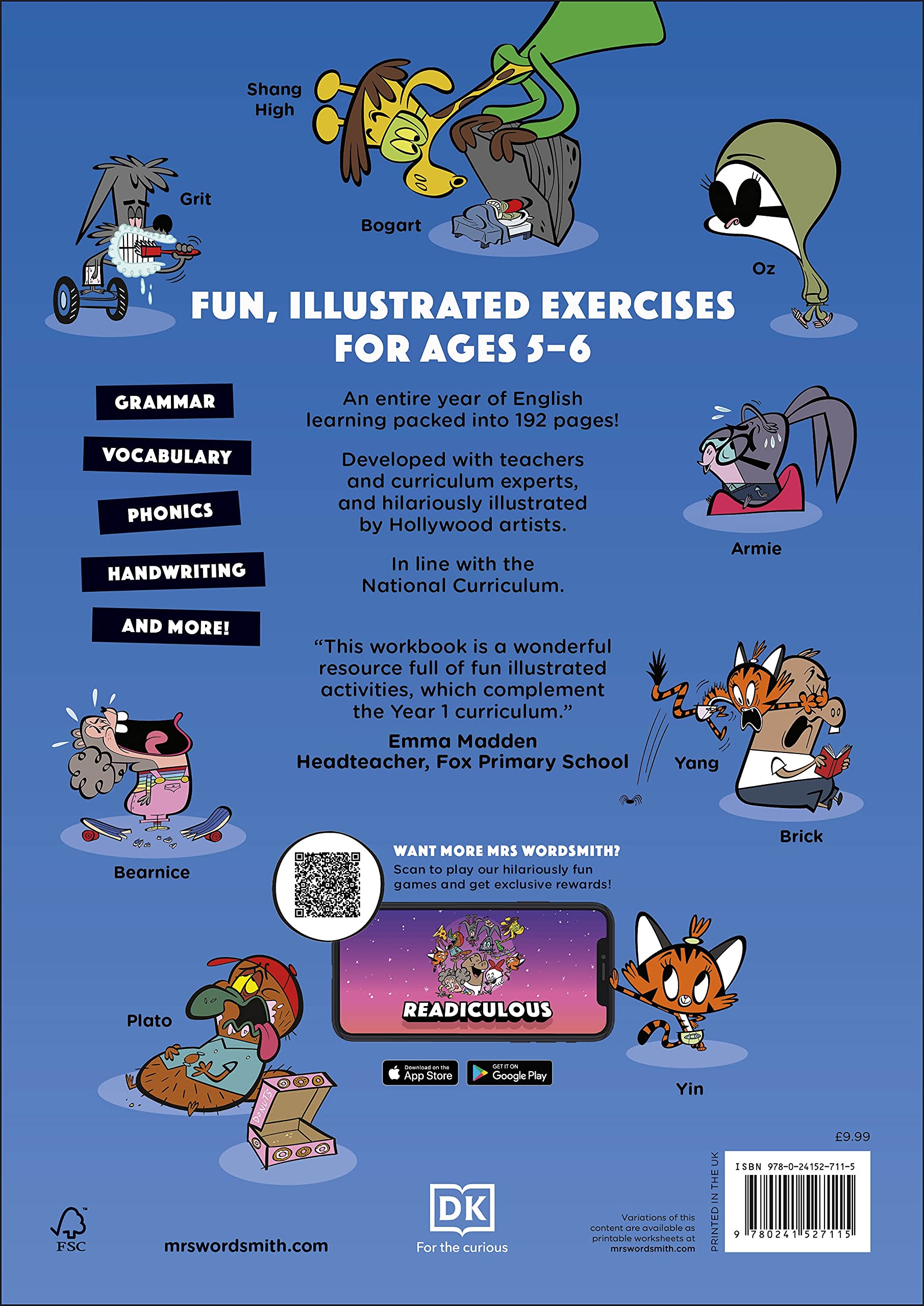 mrs wordsmith year 1 english gargantuan workbook, ages 5-6 (key stage 1) : phonics, vocabulary, handwriting, grammar, and more!