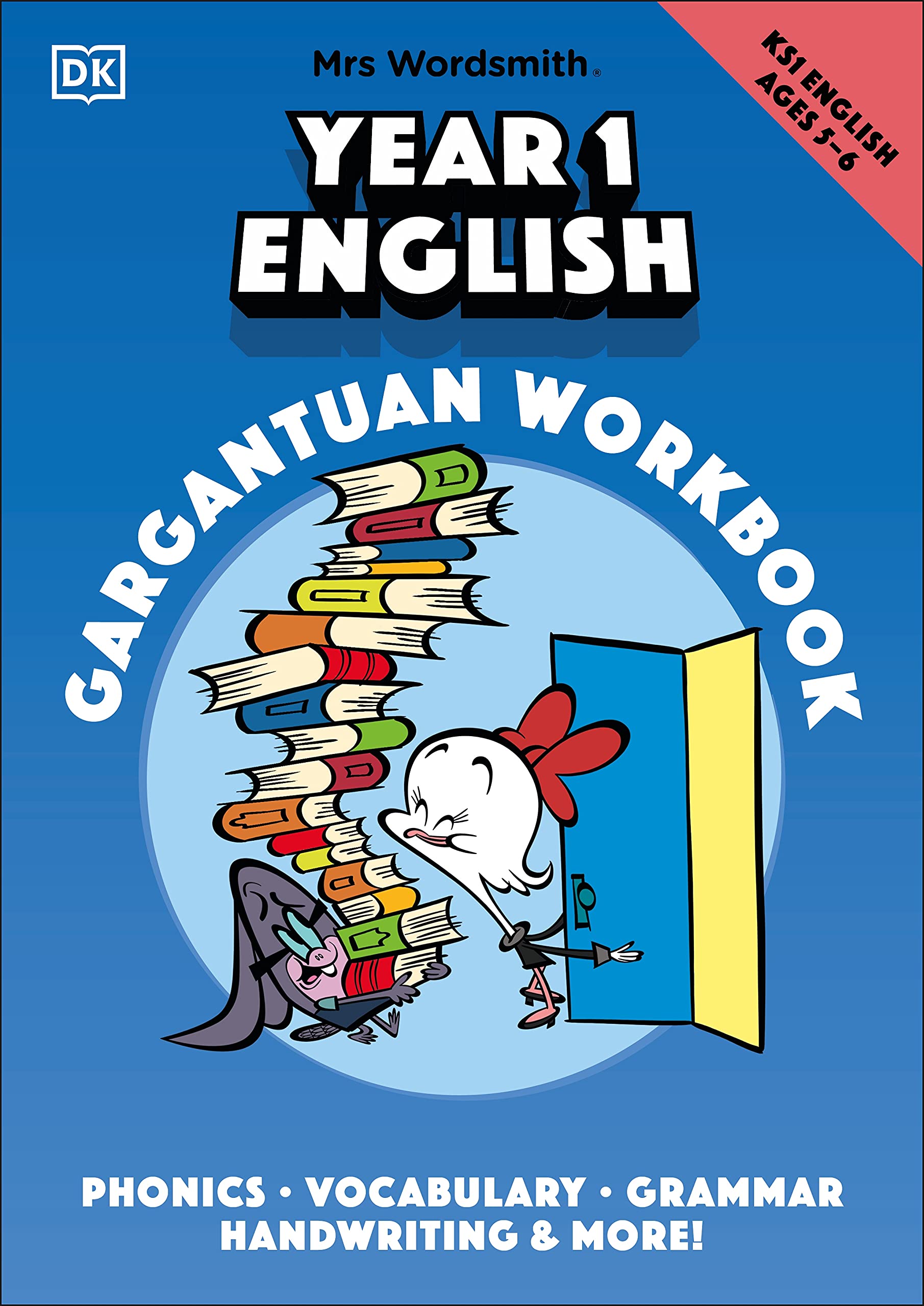 mrs wordsmith year 1 english gargantuan workbook, ages 5-6 (key stage 1) : phonics, vocabulary, handwriting, grammar, and more!