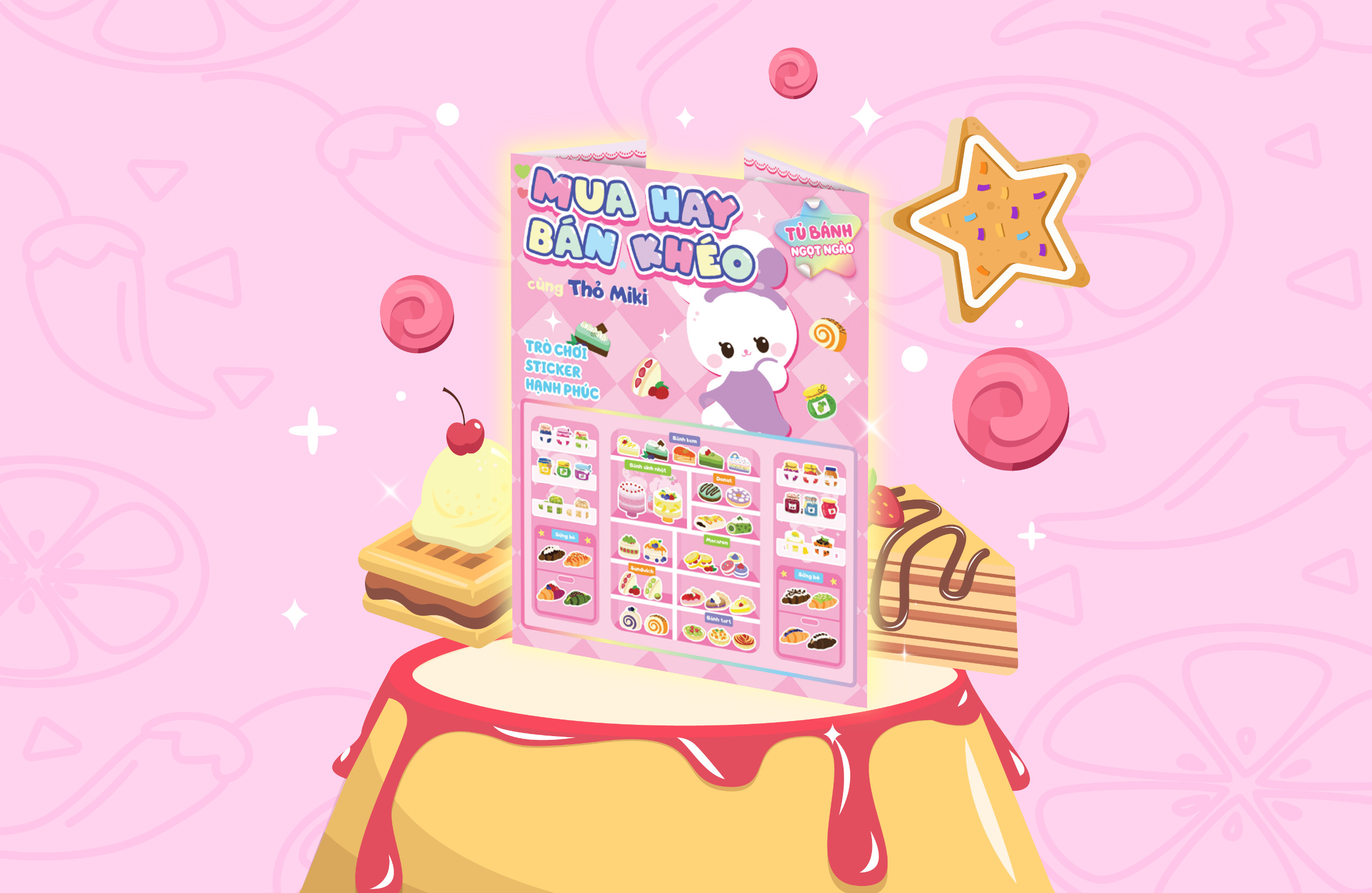 mua hay bán khéo cùng thỏ miki - tủ bánh ngọt ngào