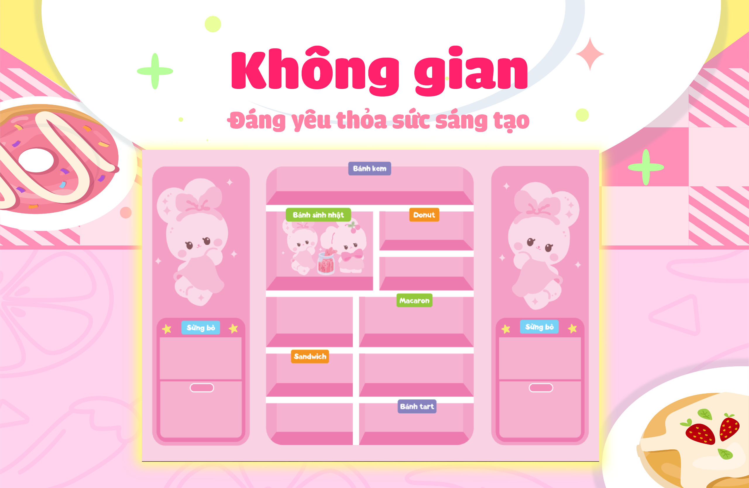 mua hay bán khéo cùng thỏ miki - tủ bánh ngọt ngào