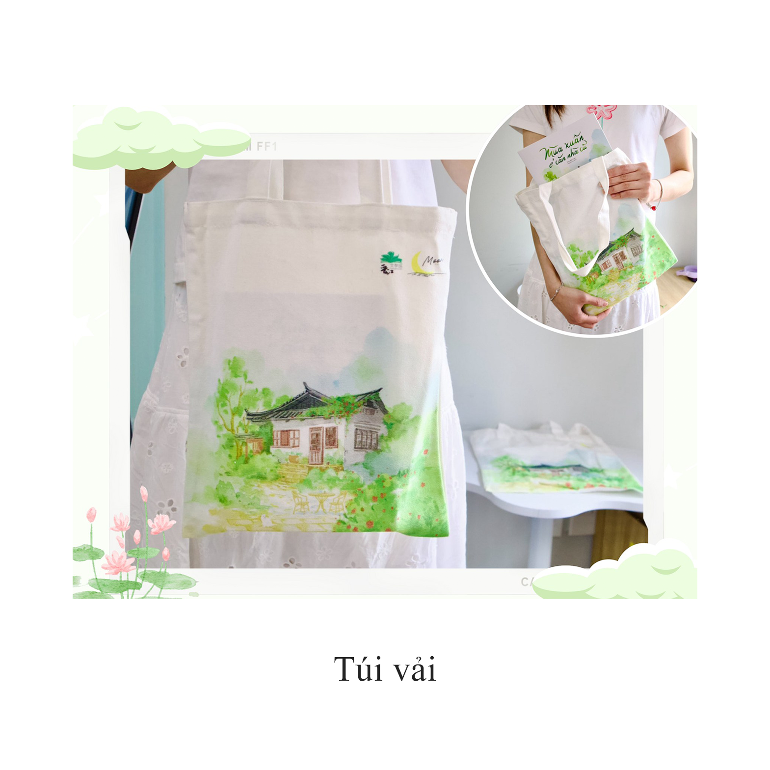 mùa xuân ở căn nhà cũ - bản đặc biệt - tặng kèm bookmark bồi cứng + standee giấy + túi vải