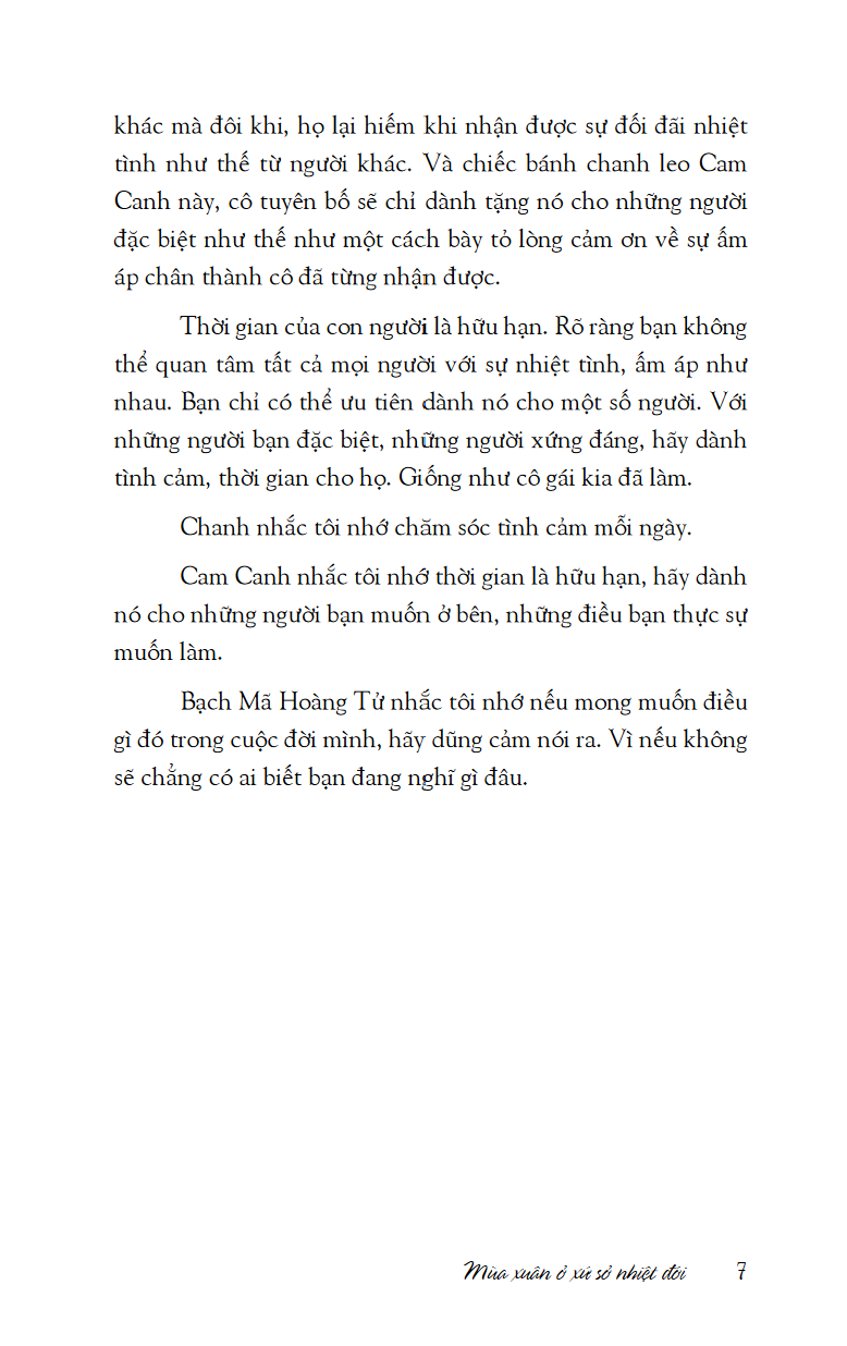 mùa xuân ở xứ sở nhiệt đới