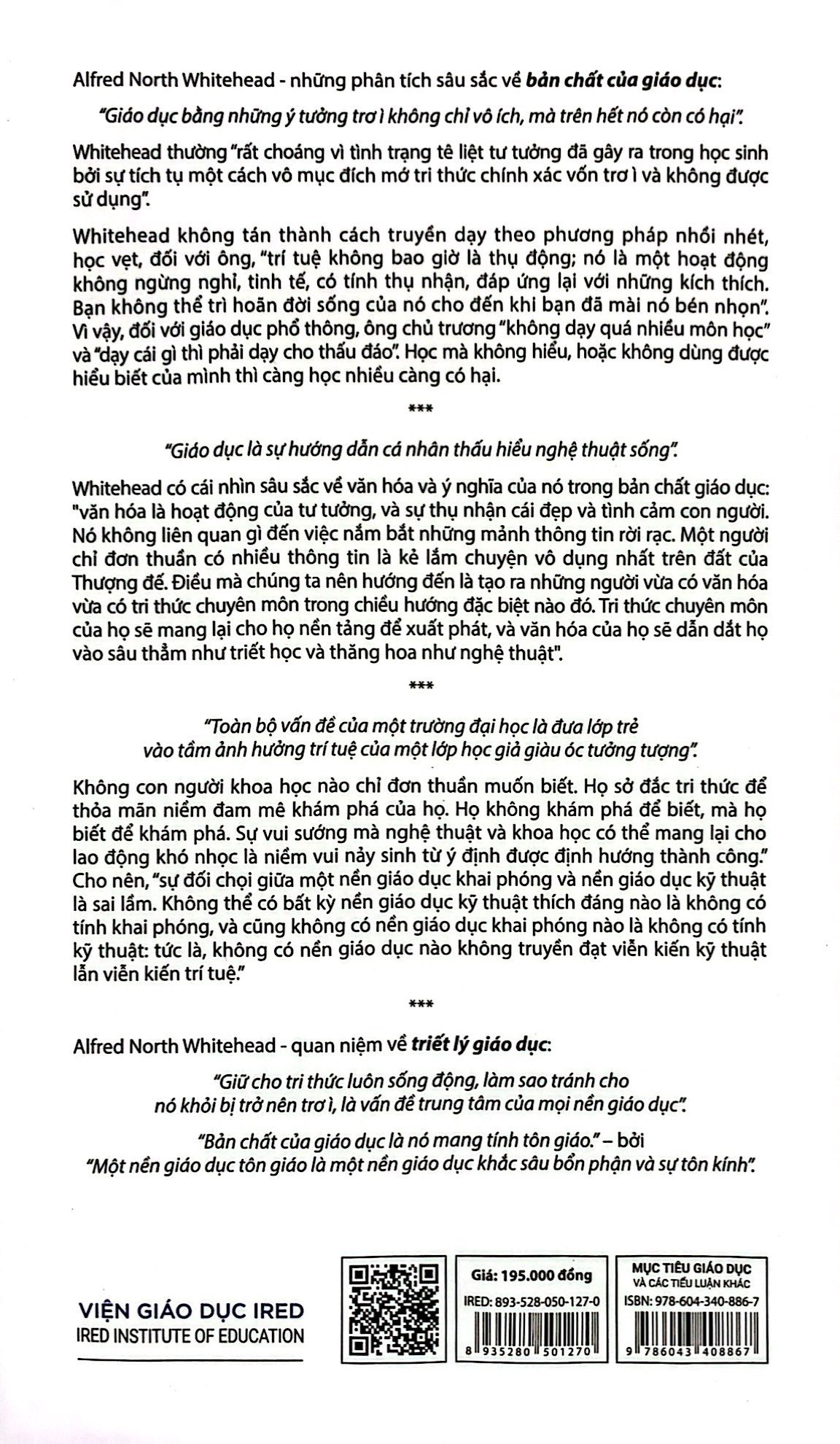 mục tiêu giáo dục và các tiểu luận khác - the aims of education and other essays