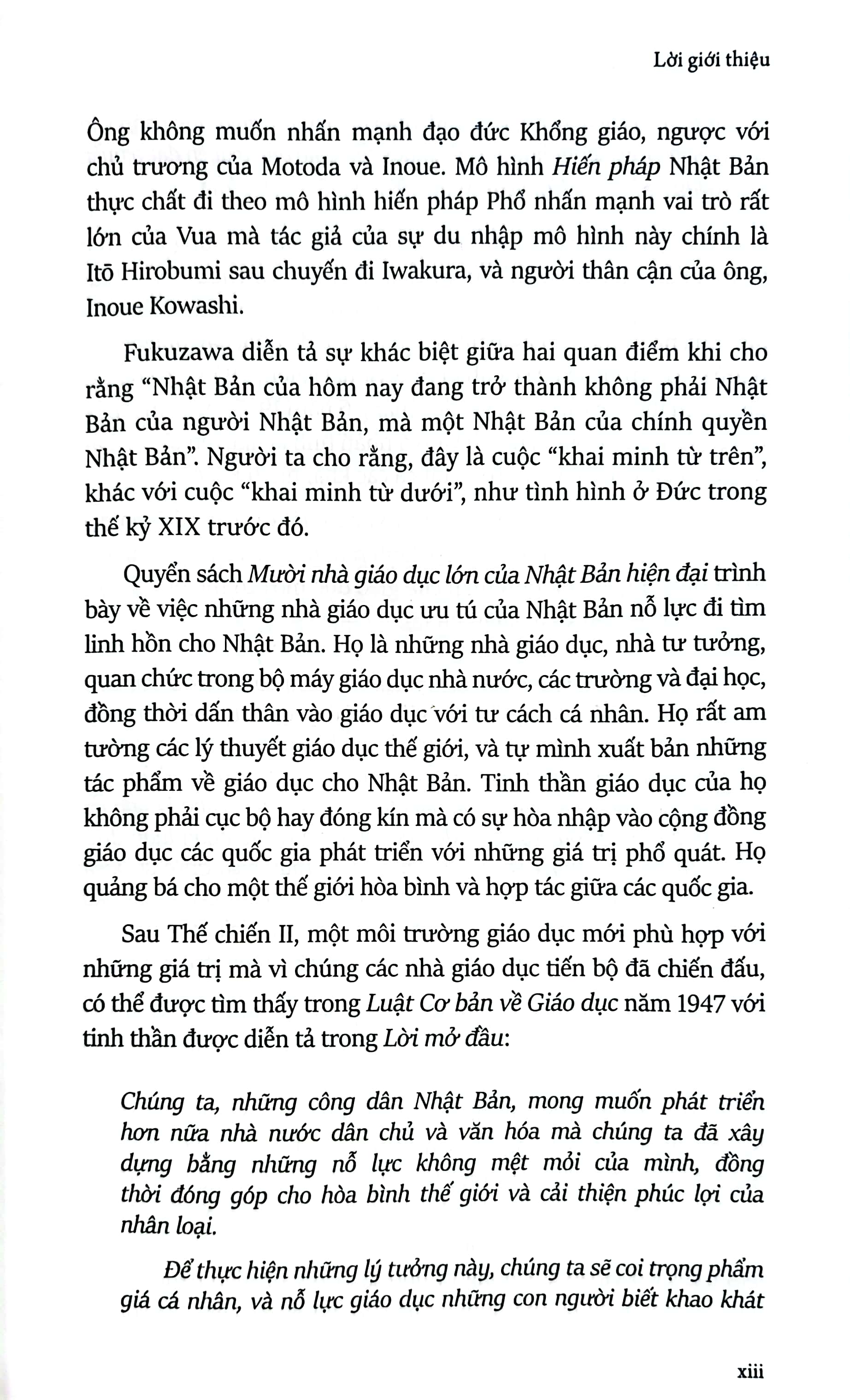 mười nhà giáo dục lớn của nhật bản hiện đại - một cách nhìn nhật bản - bìa cứng