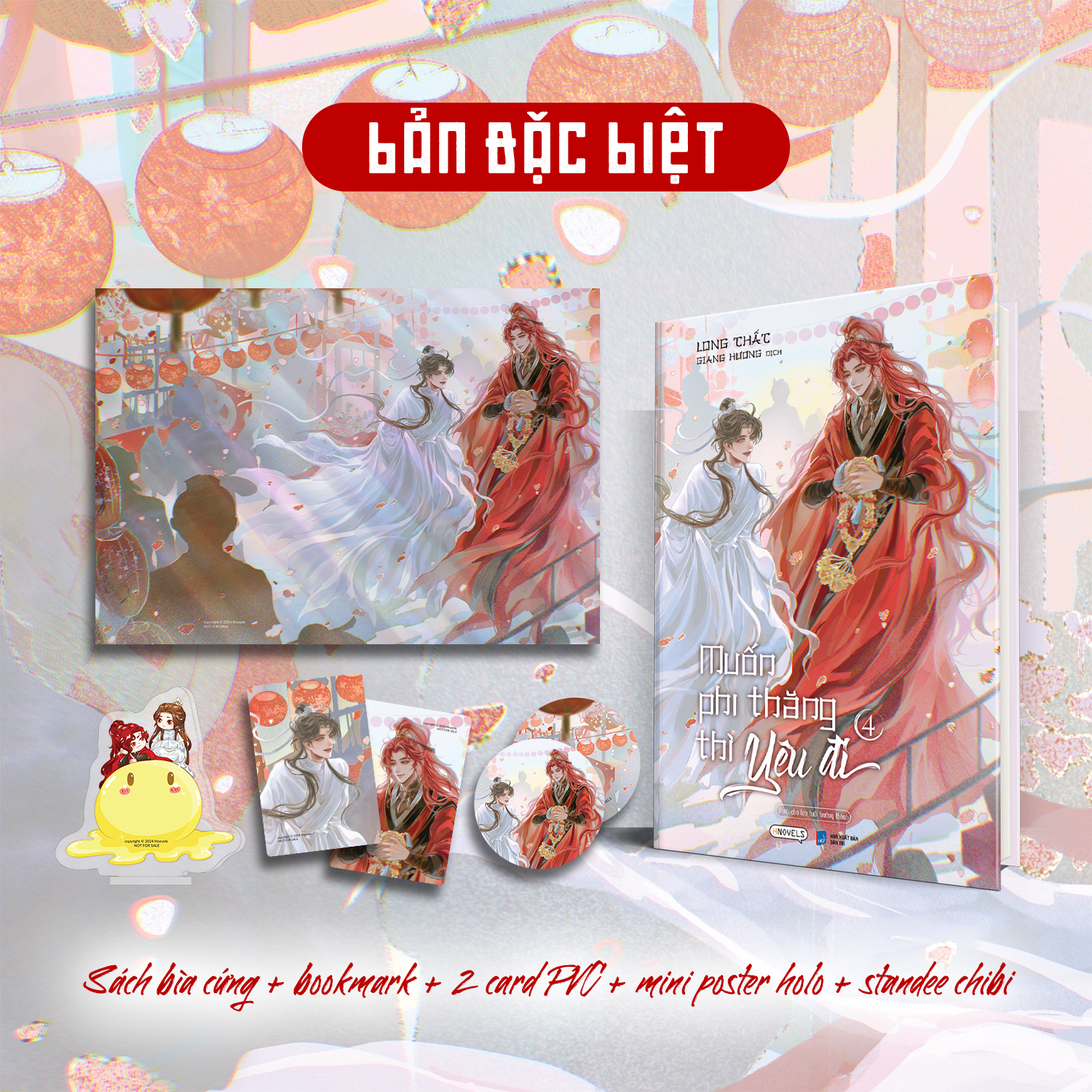 muốn phi thăng thì yêu đi - tập 4 - bản đặc biệt - bìa cứng - tặng kèm 1 bookmark tròn hai mặt + 2 card pvc + 1 mini poster holo + 1 standee chibi