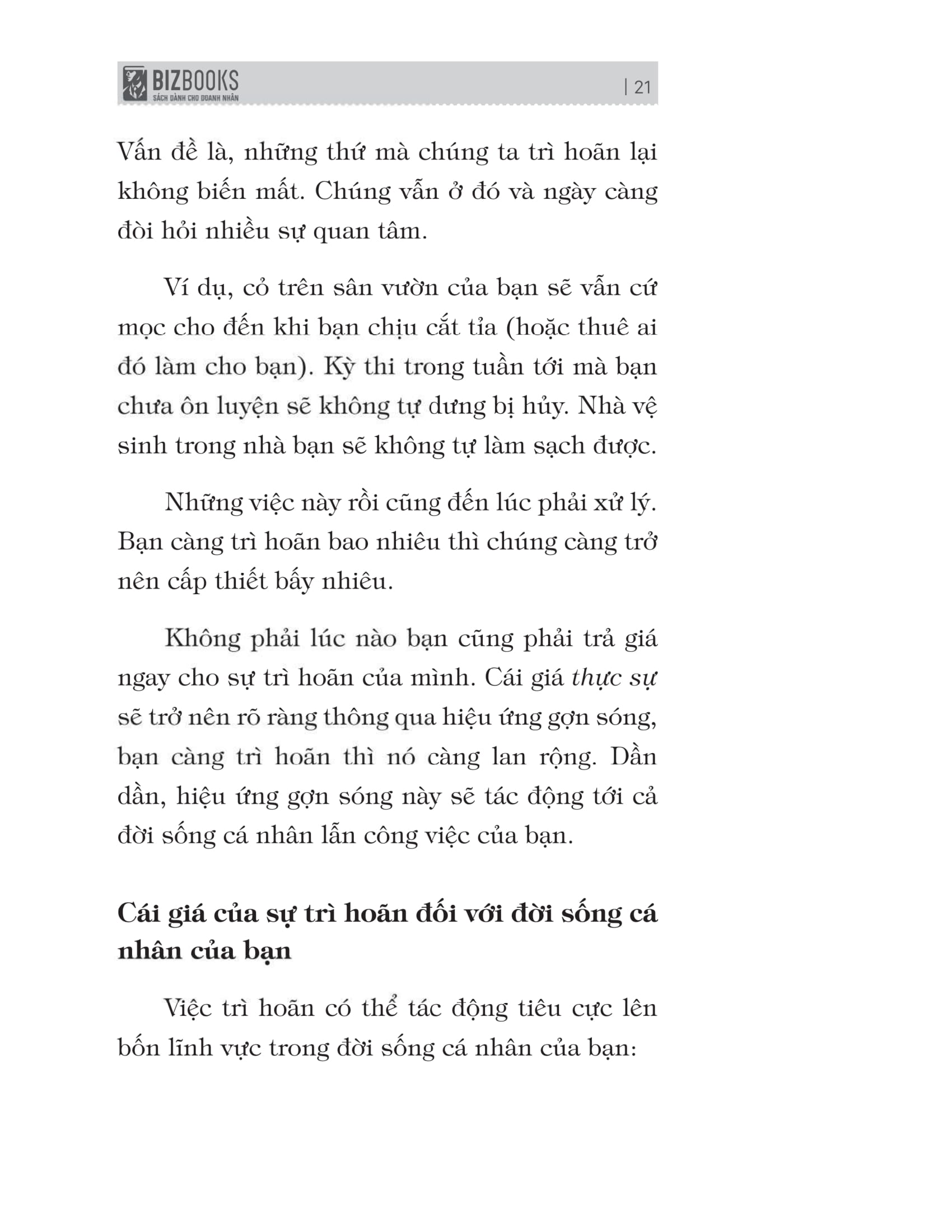 muốn thành công nói không với trì hoãn - 21 nguyên tắc vàng đập tan sự trì hoãn