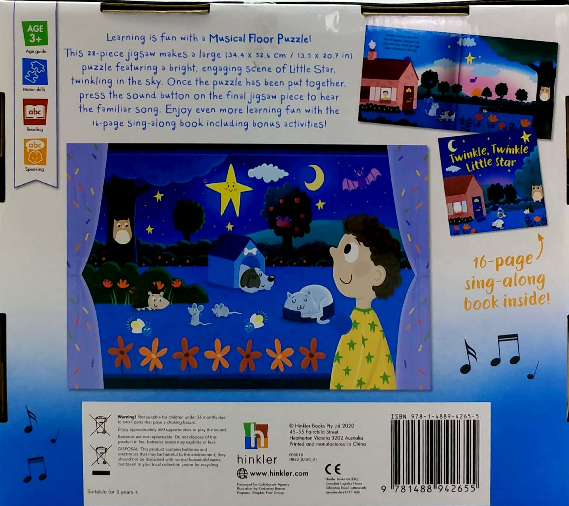 musical floor puzzle: twinkle, twinkle little star