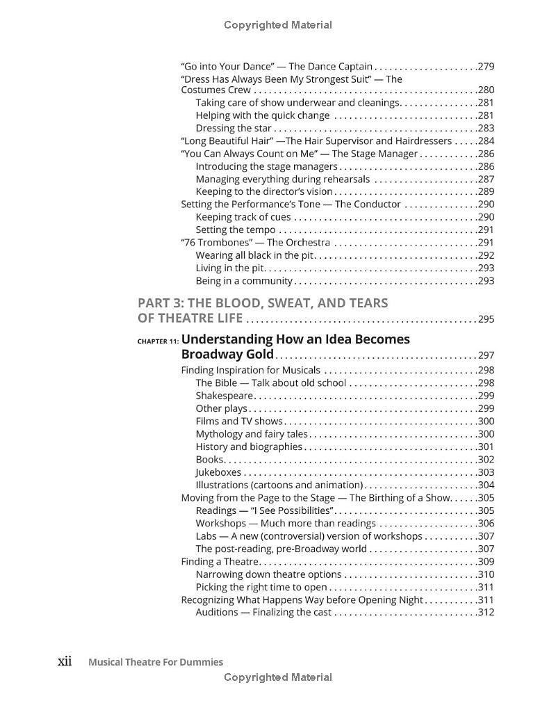 musical theatre for dummies